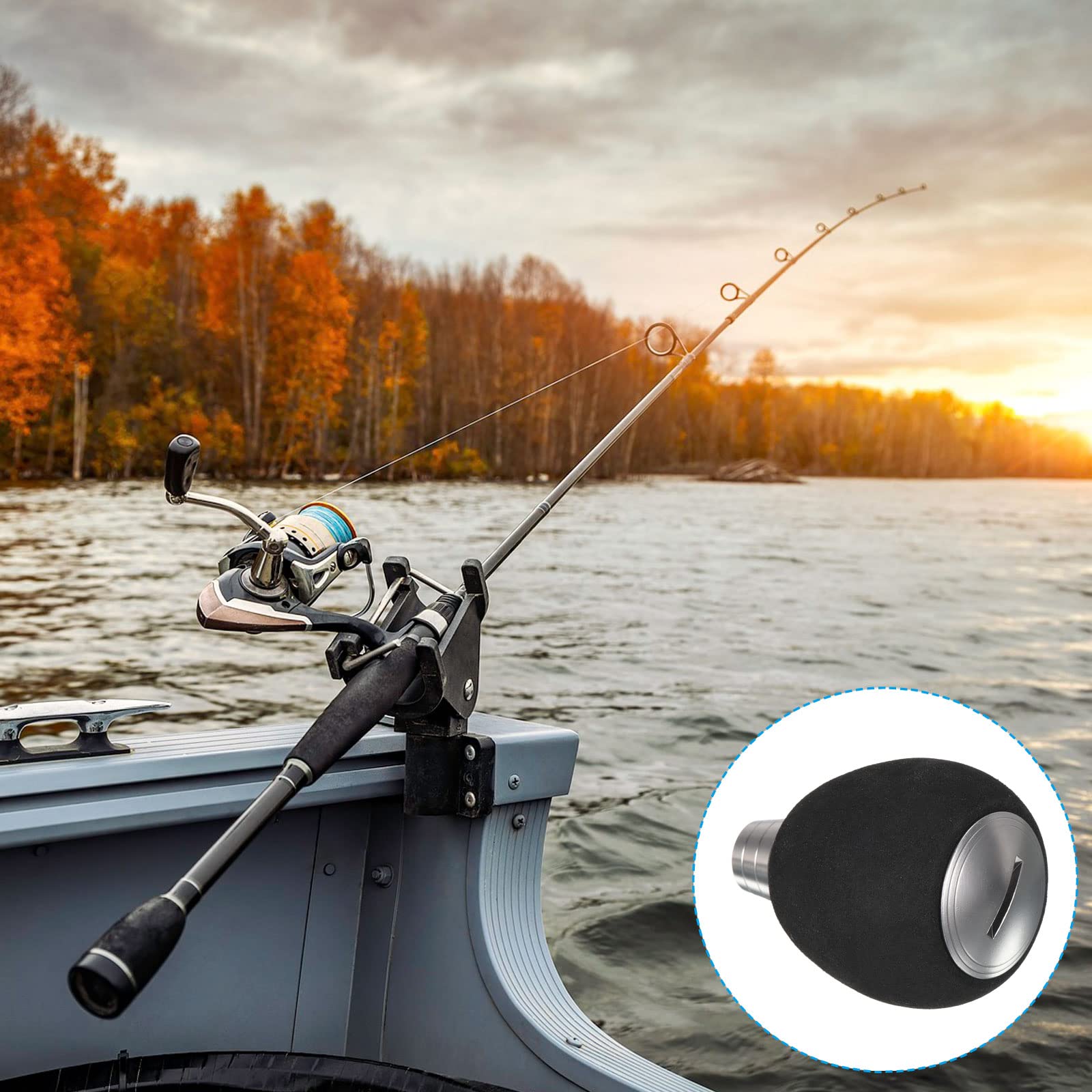 PATIKIL Lightweight EVA Fishing Reel Handle Knob - Durable Replacement Power Grip for Smooth Casting | Perfect for Saltwater & Freshwater Fishing Rods