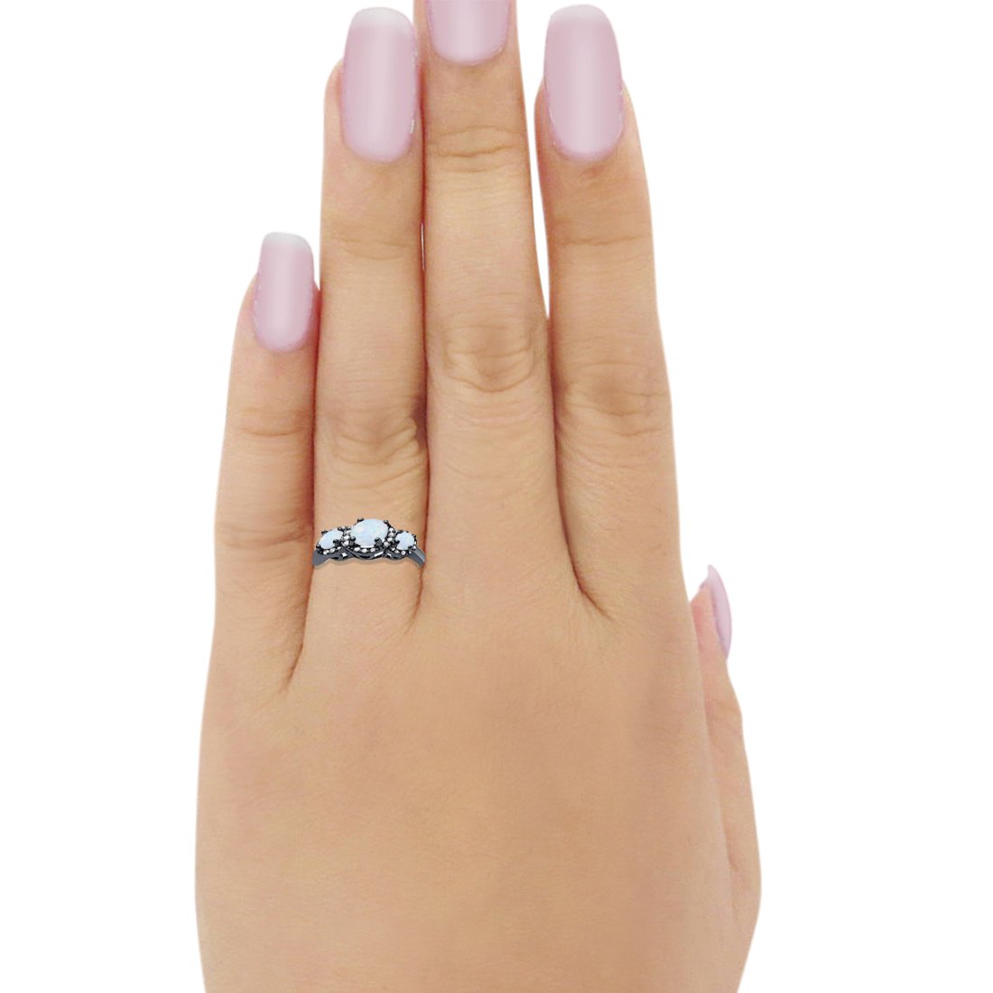 3 Stone Halo Wedding Ring - 925 Sterling Silver Cubic Zirconia Engagement Ring for Women - Perfect for Bridal, Anniversary & Valentine's Day Gifts