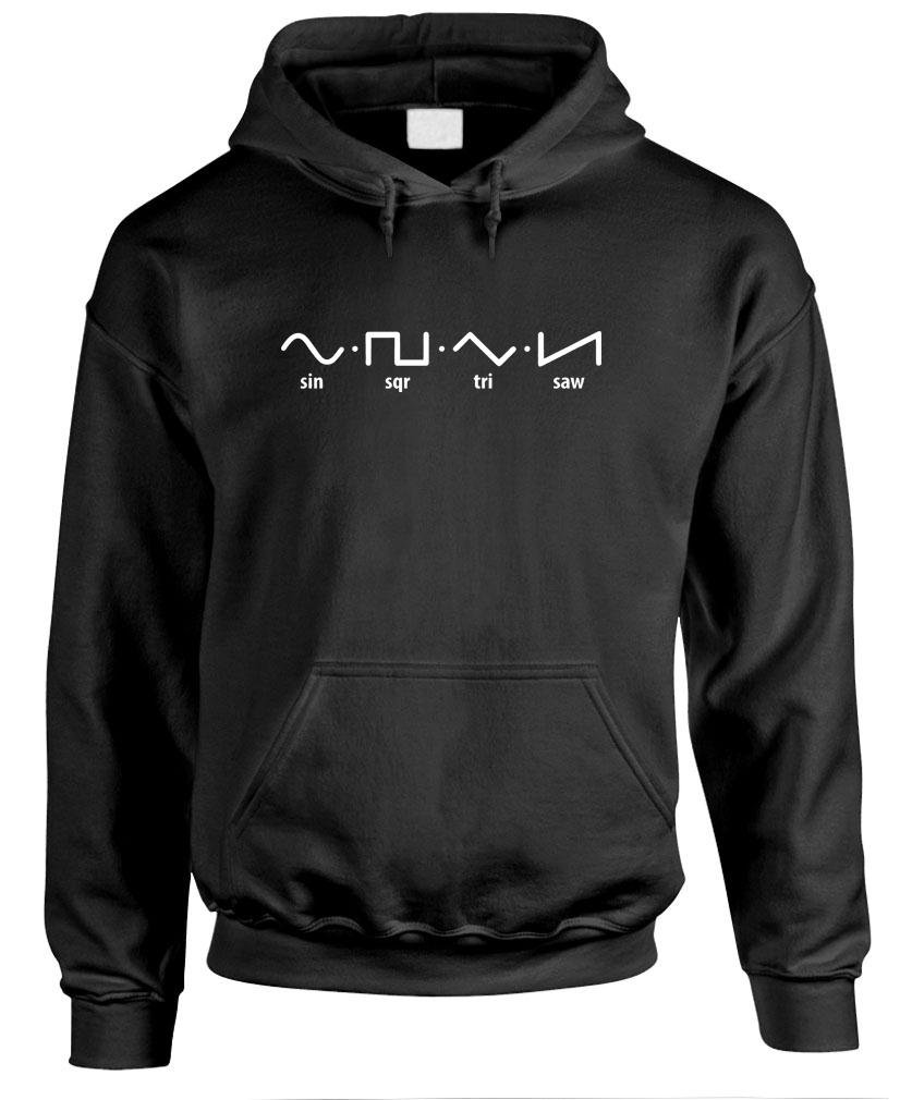 Waveform Synthesizer Techno Rave Rap Music Men's Pullover Hoodie - Electronic Dance Music Festival Wear, DJ Performance Outfit, Streetwear Fashion