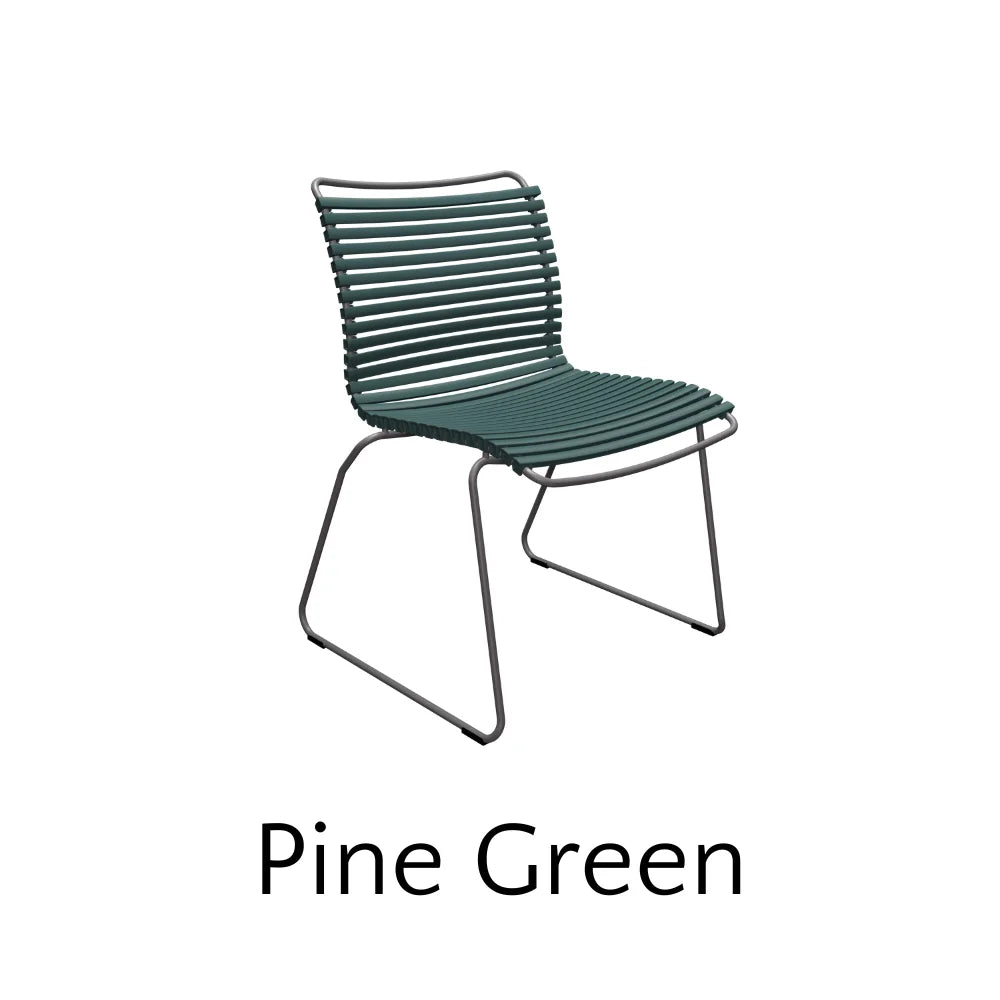 CLICK Outdoor Dining Chair - Armless Patio Chair for Backyard, Garden, Poolside & Restaurant - Weather-Resistant & Durable for Outdoor Use