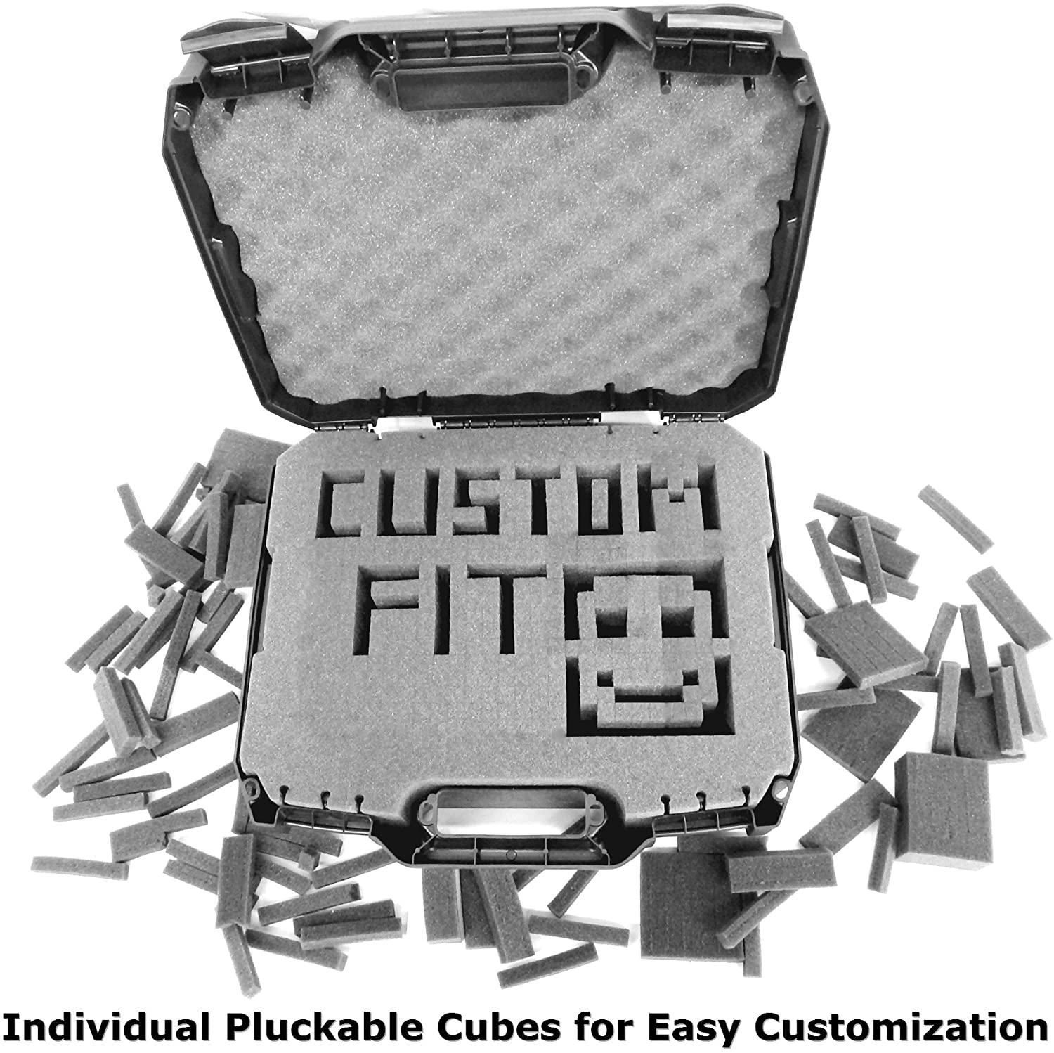CASEMATIX FPV Drone Quadcopter Travel Case - Customizable Foam Insert for Eachine Racer 250 with Props, Batteries & Accessories | Protective Storage for FPV Racing Drones | Perfect for Travel & Competition Use