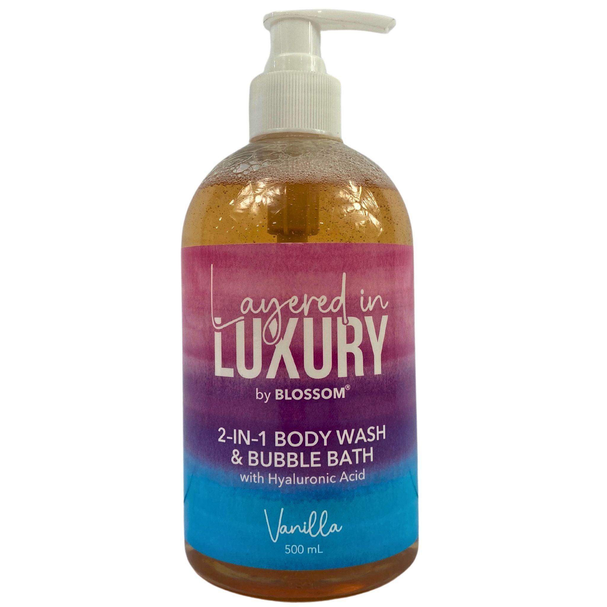 Blossom 2-in-1 Body Wash & Bubble Bath 500mL (60 Pack) - Moisturizing & Luxurious Layered Fragrance for Spa, Bath Time & Gift Sets