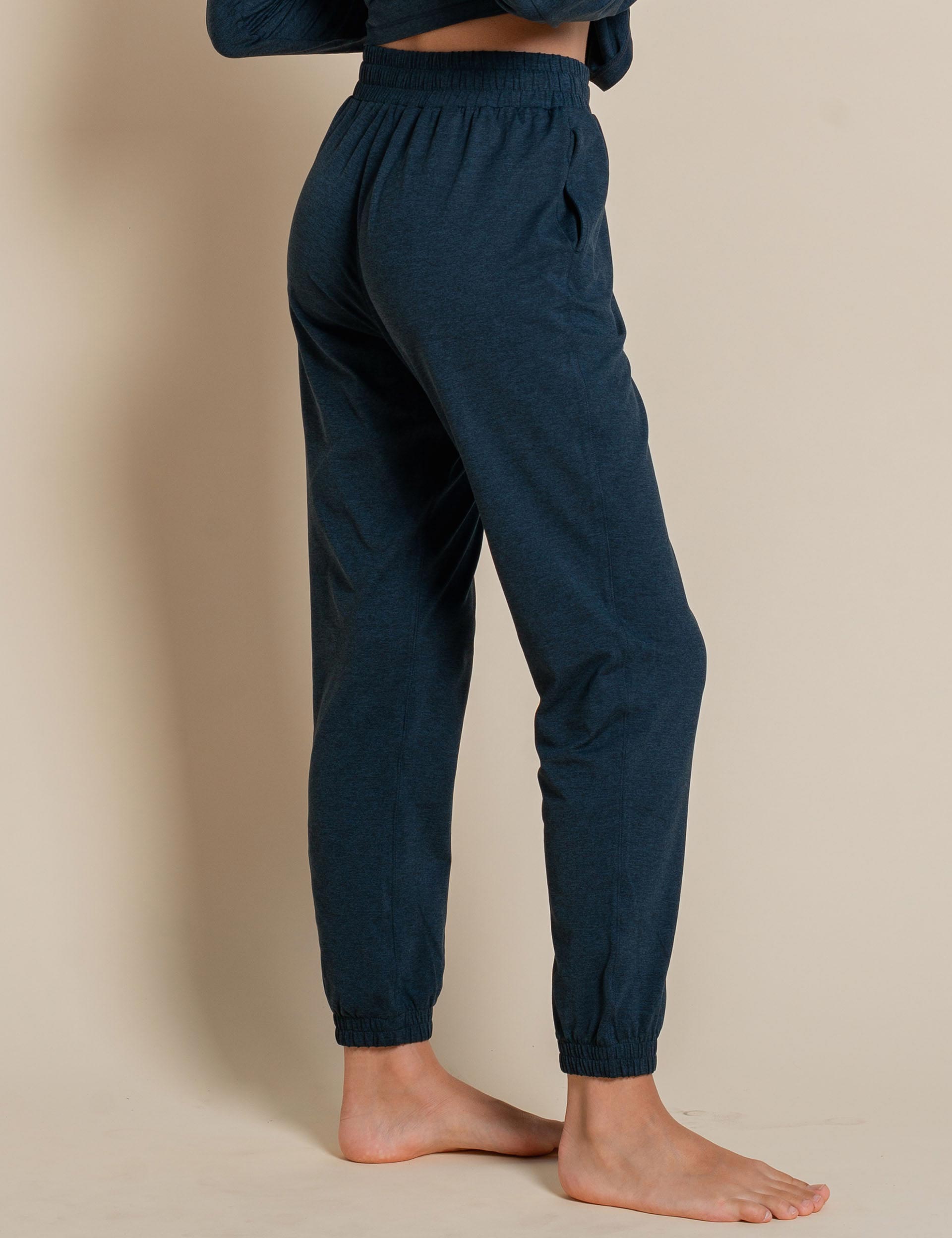 ReSet Jogger Pants for Women - Midnight Black Athletic Lounge Pants - Perfect for Yoga, Running, Gym Workouts & Casual Wear