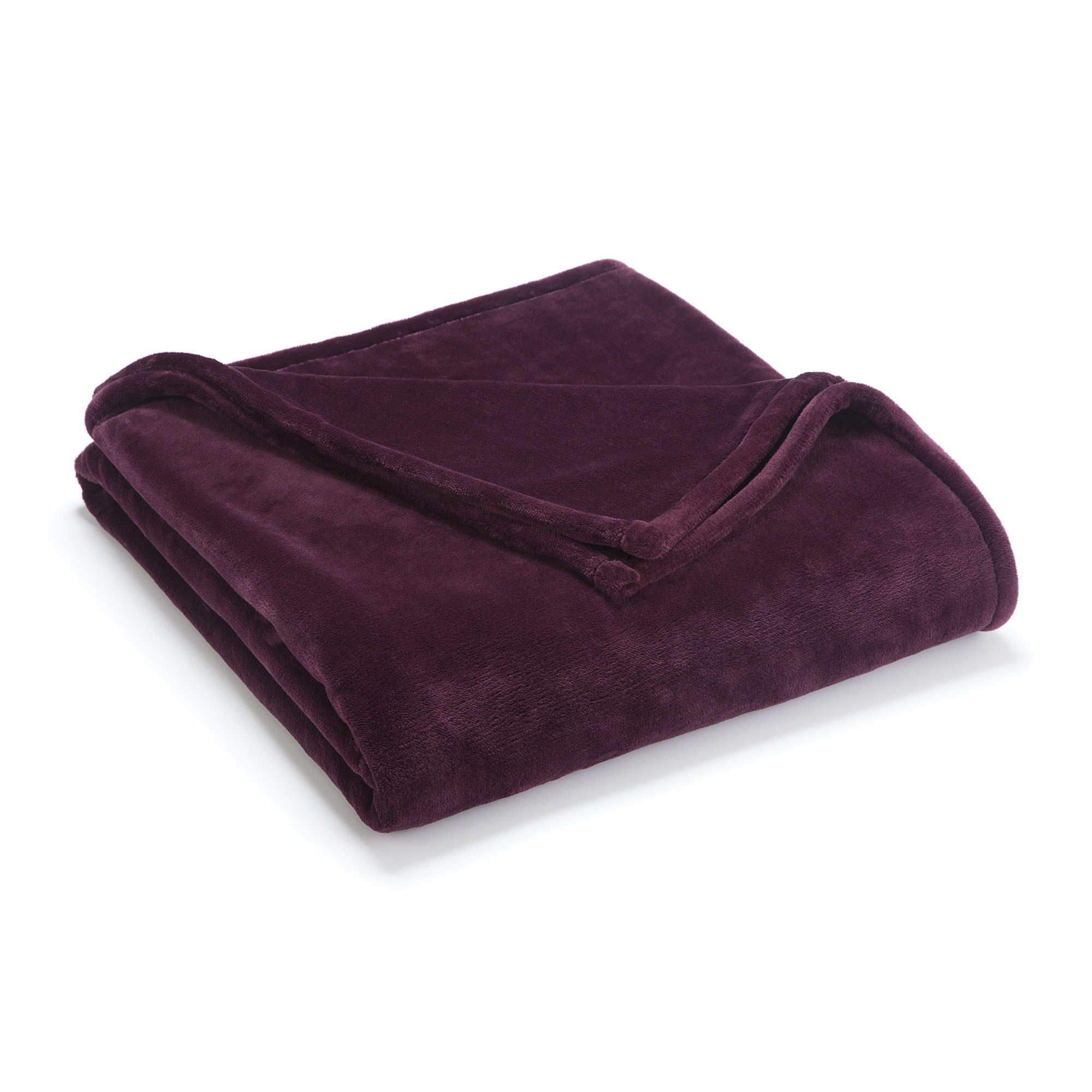 Luxury Vellux Sheared Mink Blanket Queen Size 90x90 Inch - Ultra Soft Plush Heavy Weight Comforter - Warm & Cozy Winter Blanket for Bed, Couch, Sofa - Wine Red Home Decor Gift