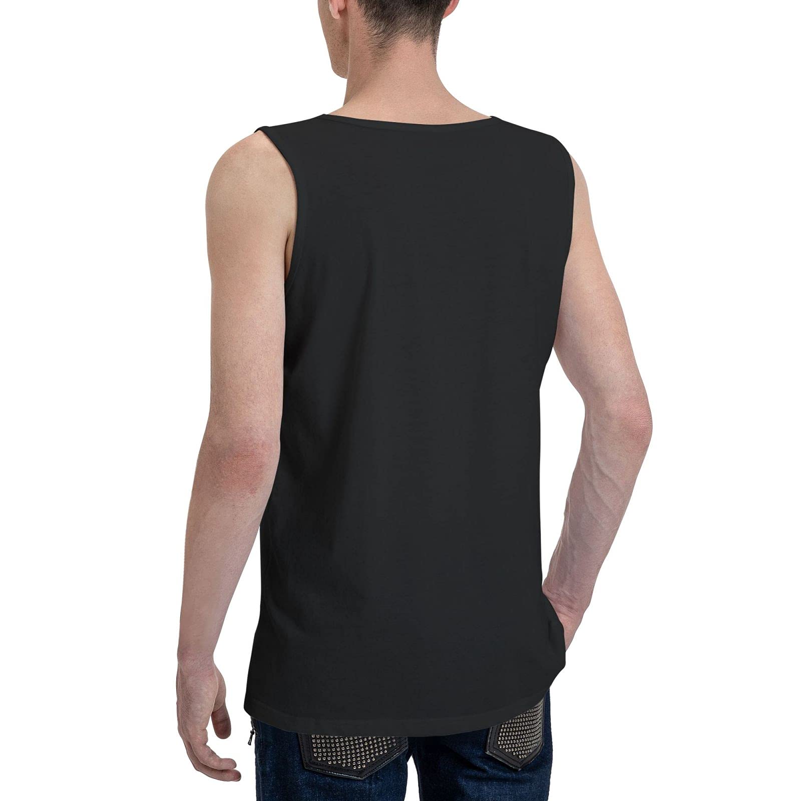 God Band Lamb of God Men's 3D Print Sleeveless Muscle Shirt - Hawaiian Gym Workout Undershirt, Funny Cotton Tee for Summer - Medium Black - Perfect for Concerts, Workouts & Casual Wear