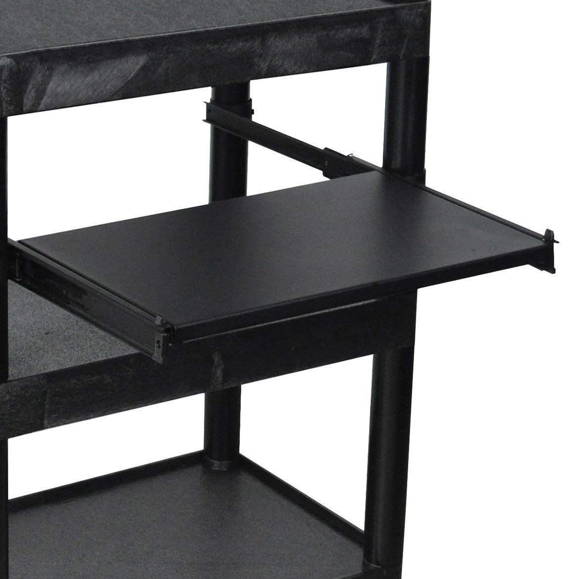 LUXOR LT34-B Adjustable Overhead Computer Workstation with Shelf - Perfect for Home Office, Gaming Setup & Small Space Organization