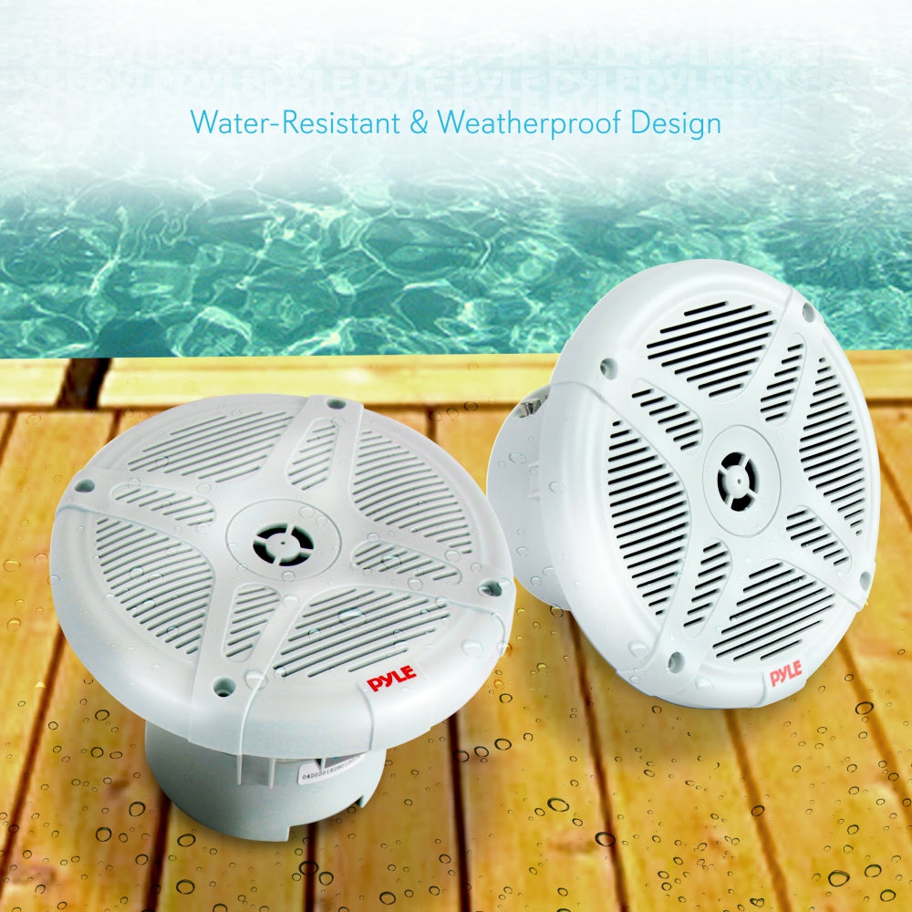 6.5 Inch Marine Component Speakers - Waterproof Boat Audio System for Outdoor & Marine Use | Perfect for Boats, ATVs, and RVs