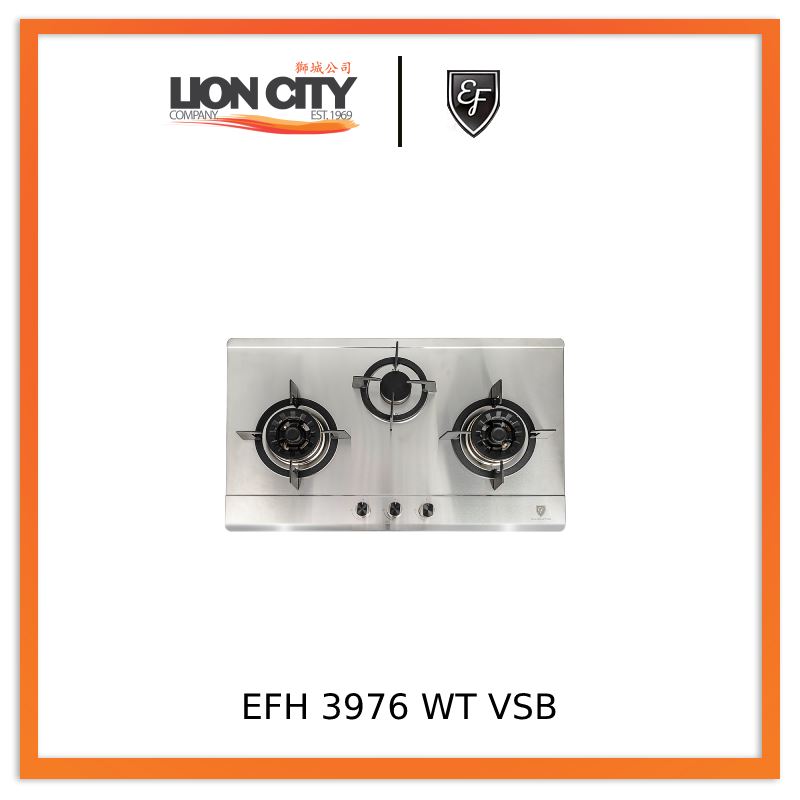 EFH 3976WT VSB 86cm Built-in Stainless Steel Gas Hob - 4 Burner Cooktop with Safety Features for Modern Kitchens | Perfect for Home Cooking & Professional Chefs