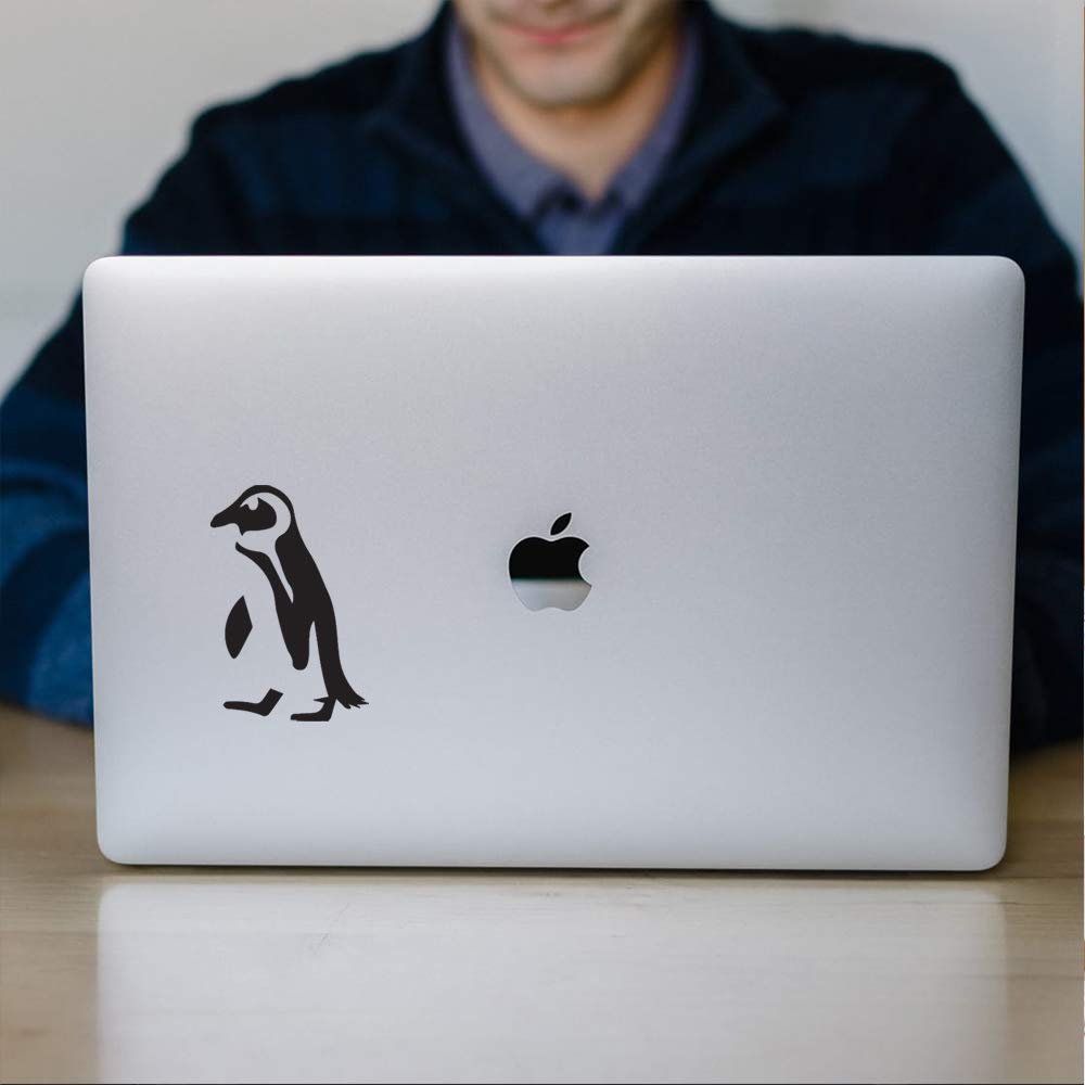 Premium Waterproof Penguin Silhouette Vinyl Decals (Black, Set of 2) - Durable Stickers for Laptop, Phone, Helmet, Car Window, Mug & Wall Decor - Perfect for DIY Home Decoration, Office Accessories & Gift Giving