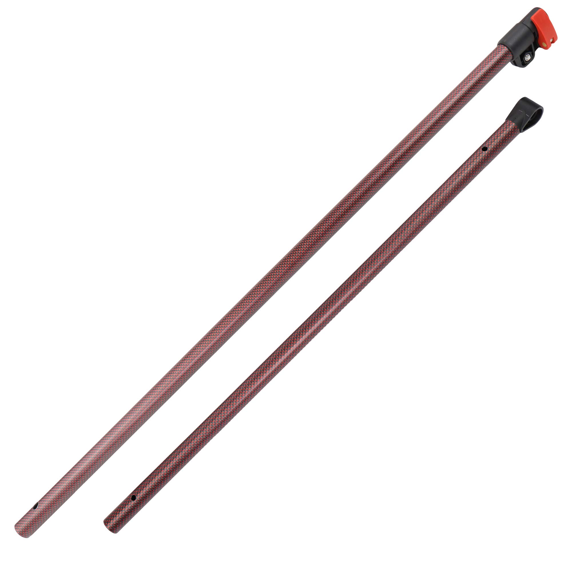 Minelab Equinox Red Belly LS Carbon Fiber Upper & Lower Shaft - Lightweight Metal Detector Replacement Parts for Beach, Field & Treasure Hunting Adventures