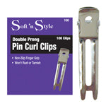 Double Prong Pin Curl Clips - 100 Pack for Hair Styling, Curling, and Updos - Perfect for Salon, Home, and Professional Use