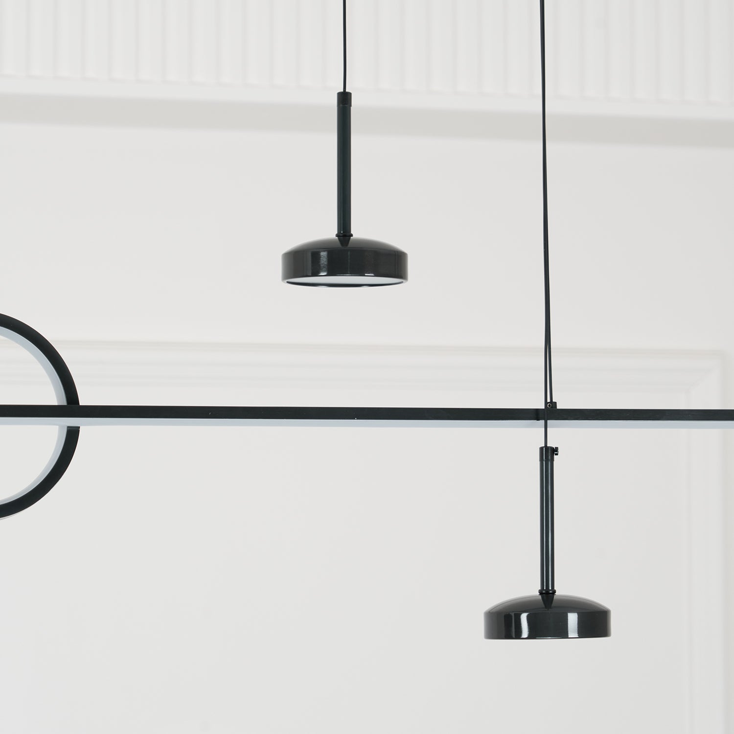 Modern Geometric Shape Chandelier - Sleek LED Ceiling Light Fixture for Dining Room, Living Room & Bedroom | Energy Efficient Contemporary Lighting for Home Decor