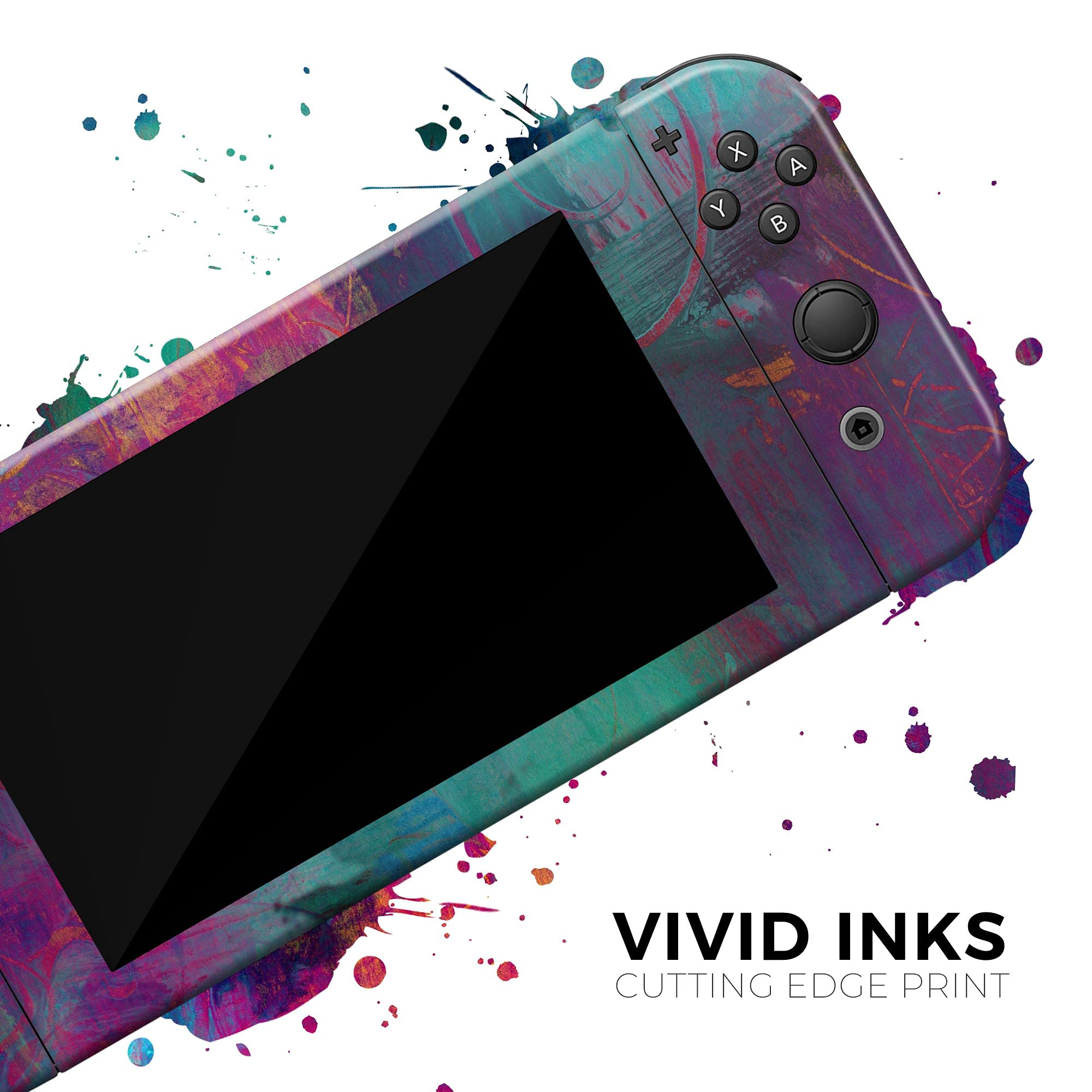 Nintendo Switch Pro Controller Skin - Abstract Oil Painting V3 Design, Scratch-Resistant Removable Vinyl Wrap Cover for Protection | Perfect for Gaming Enthusiasts & Customization Lovers
