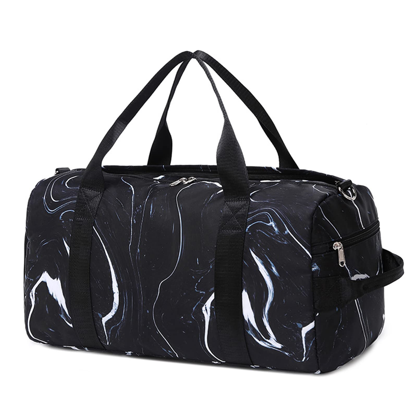 Premium Gym Bag for Men & Women - Large Duffle Bag for Travel, Sports, Workout with Separate Wet/Dry Compartment & Shoe Pocket (Black) - Ideal for Gym, Travel, Yoga & Sports Activities