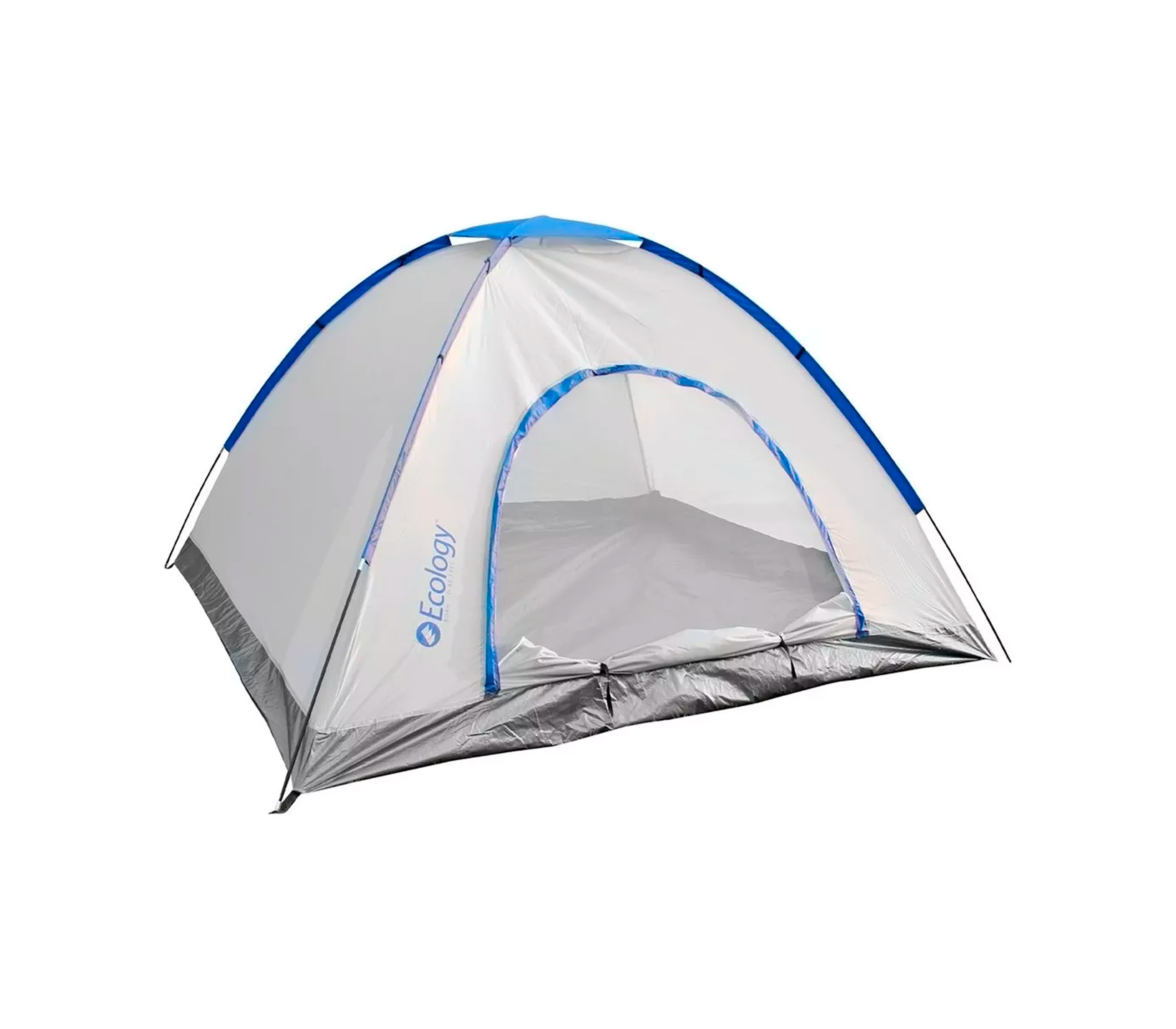 4-Person Pop-Up Camping Tent - Lightweight, Waterproof, Portable for Outdoor Adventures (Grey/Blue) | Perfect for Hiking, Backpacking & Family Camping Trips