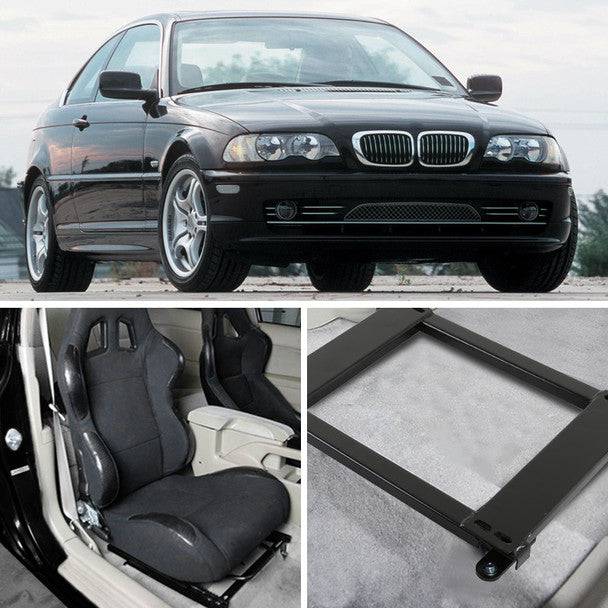 1999-2005 BMW E46 3 Series Coupe 2-Door Racing Seat Brackets - High Tensile Steel Seat Mounting Brackets (2PCS) - Perfect for Track Racing & Performance Upgrades