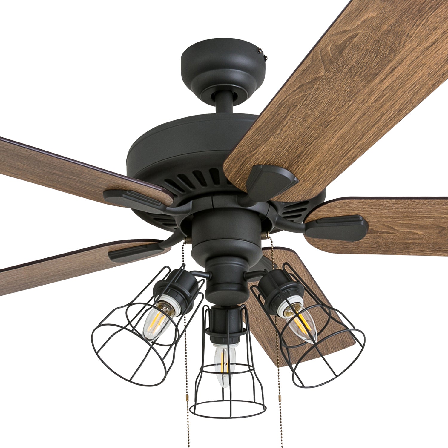 52 Inch Bronze Inland Seas Ceiling Fan with Pull Chain - Perfect for Living Room, Bedroom, and Outdoor Patio Cooling