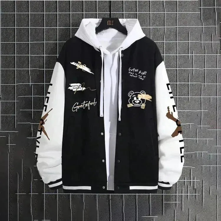 Men's Casual Baseball Jacket - Lightweight Stylish Outerwear for Spring & Fall | Perfect for Streetwear, Sports & Everyday Fashion