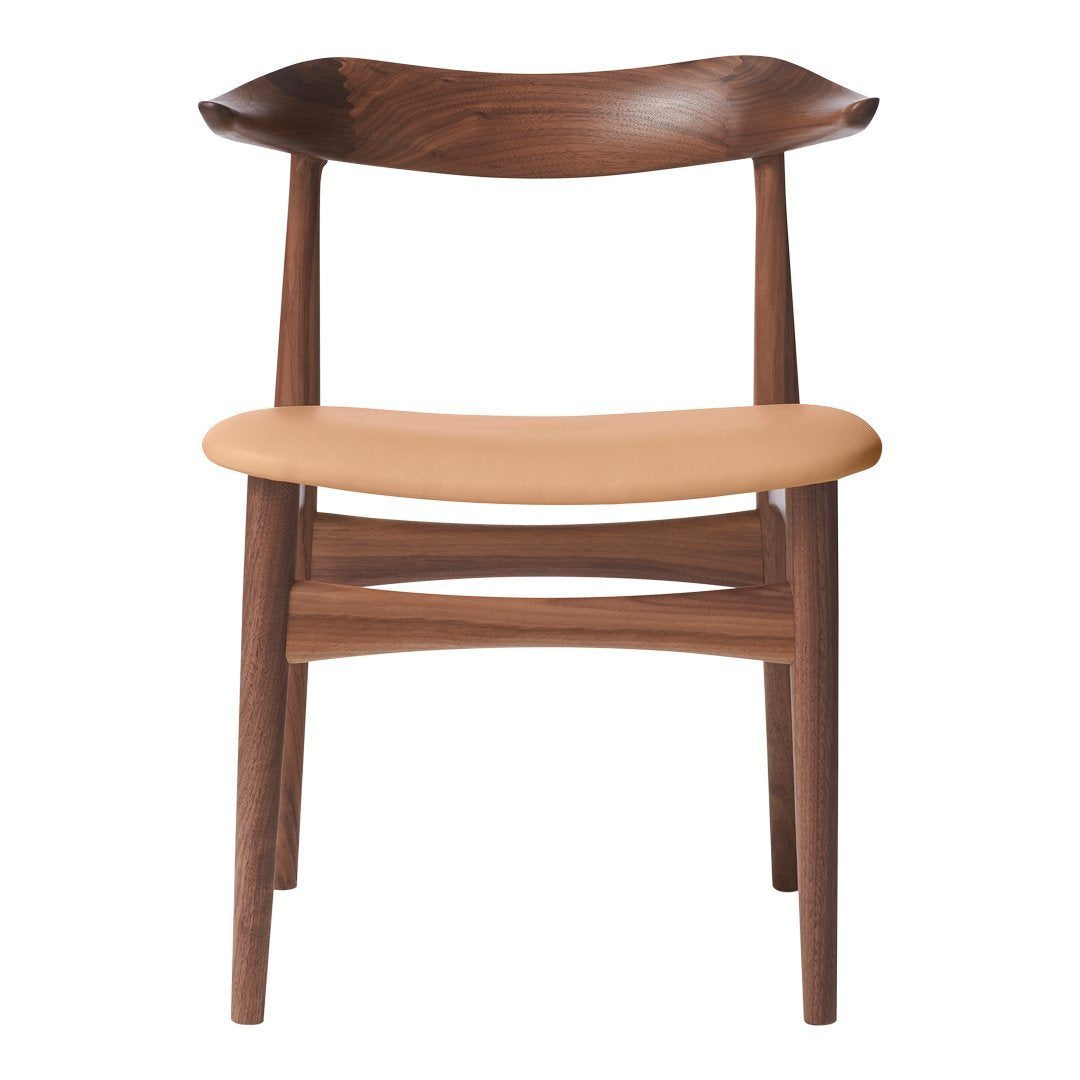 Knud Farch Cow Horn Chair Seat - Upholstered Warm Nordic Style for Living Room & Office Decor