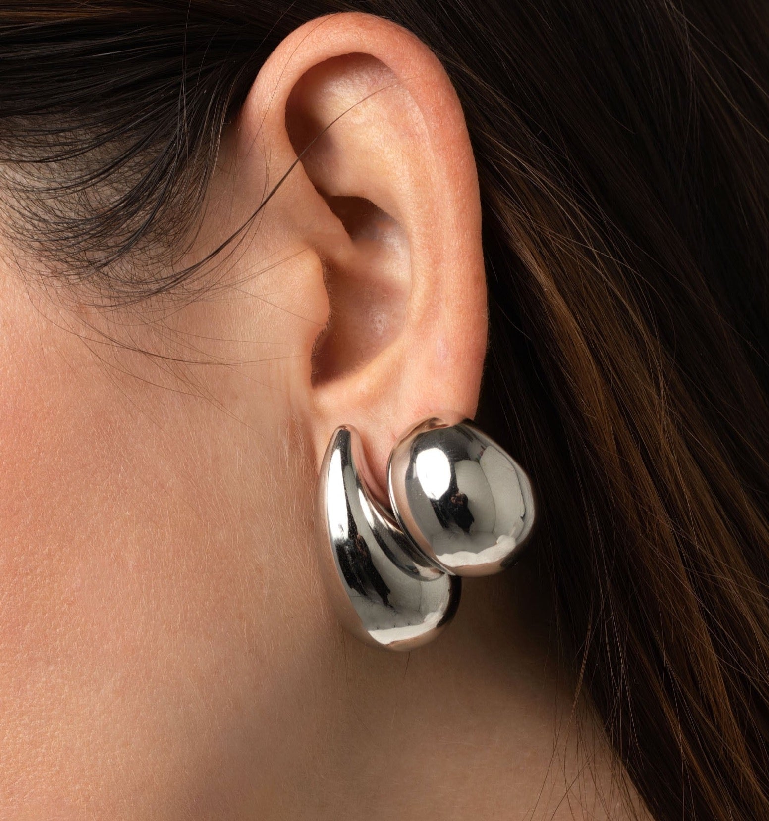 Bold Dome Earrings for Women - Elegant Gold Hoop Earrings for Everyday Wear | Perfect for Parties, Work & Casual Outfits