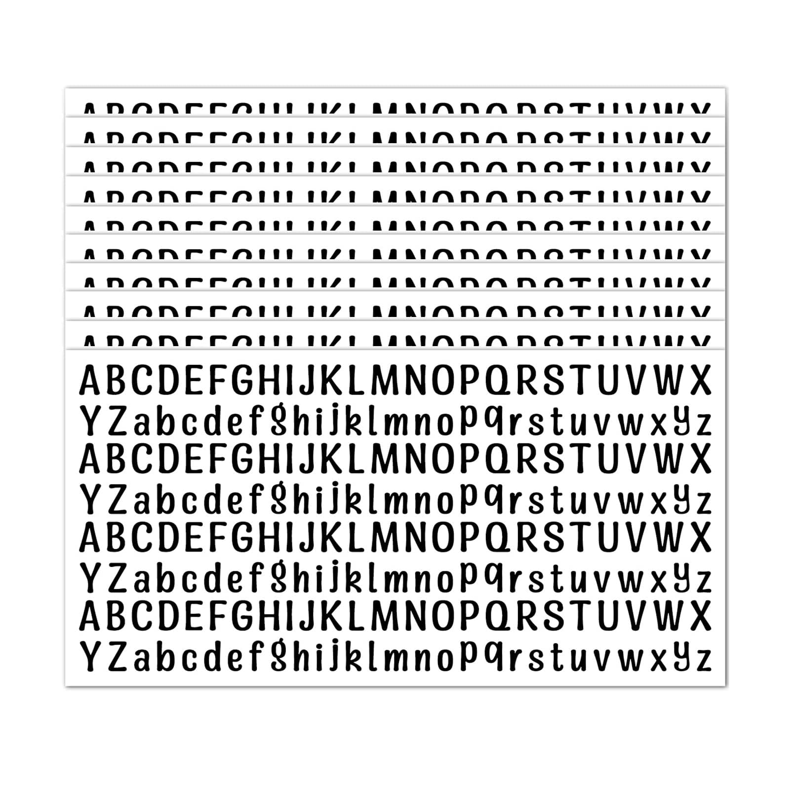 10 Sheet Small Letter Stickers - 1/2 Inch Self-Adhesive Alphabet Stickers for Arts & Crafts, DIY Projects, Outdoor Signs, Posters, Windows, Doors, Mailboxes, Cars & Trucks - Black Vinyl Stickers for Home Decor, Scrapbooking & Personalized Gifts