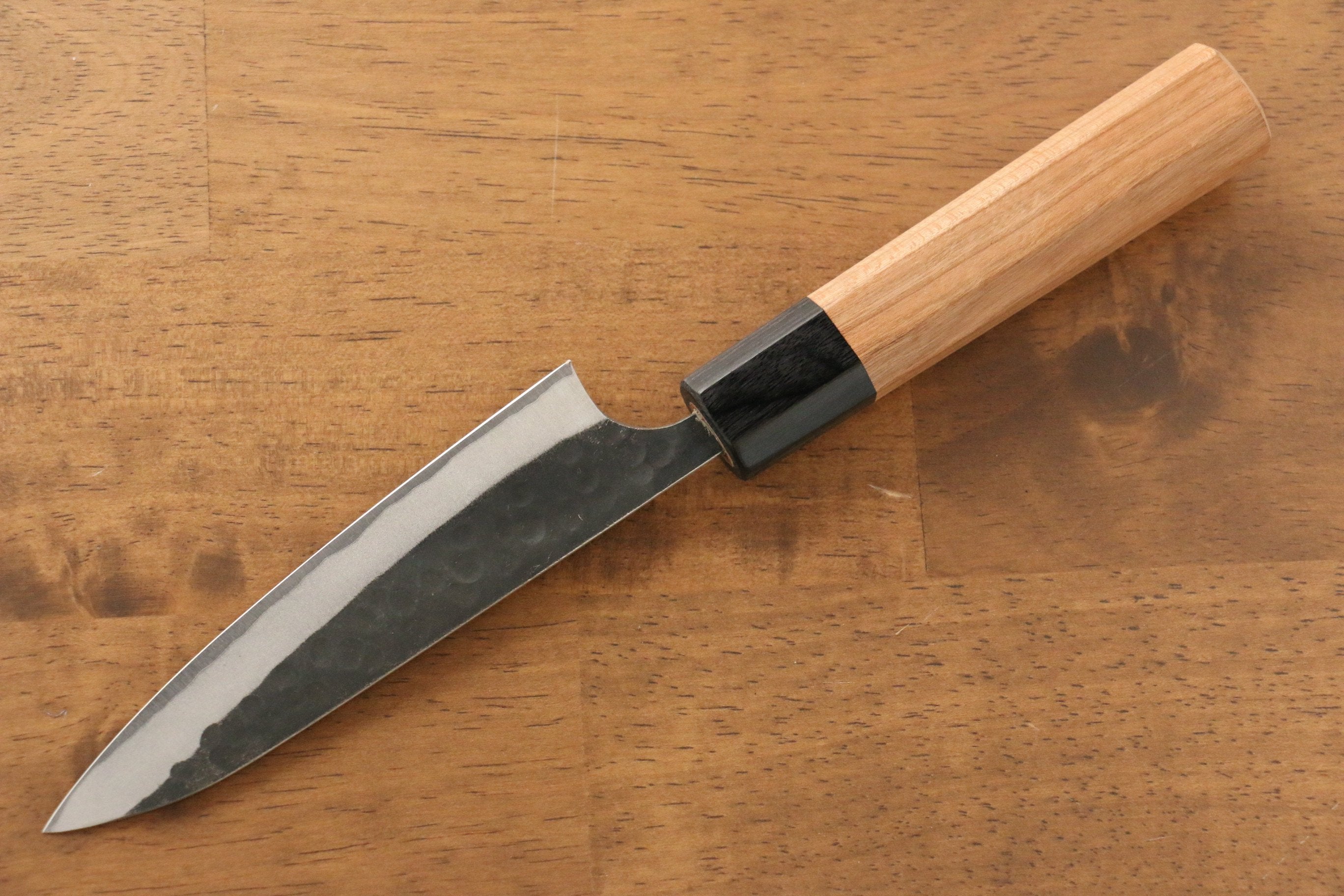 Masakage Koishi Blue Super Steel Petty Knife 120mm - Japanese Utility Knife with American Cherry Wood Handle for Slicing, Peeling & Precision Kitchen Tasks