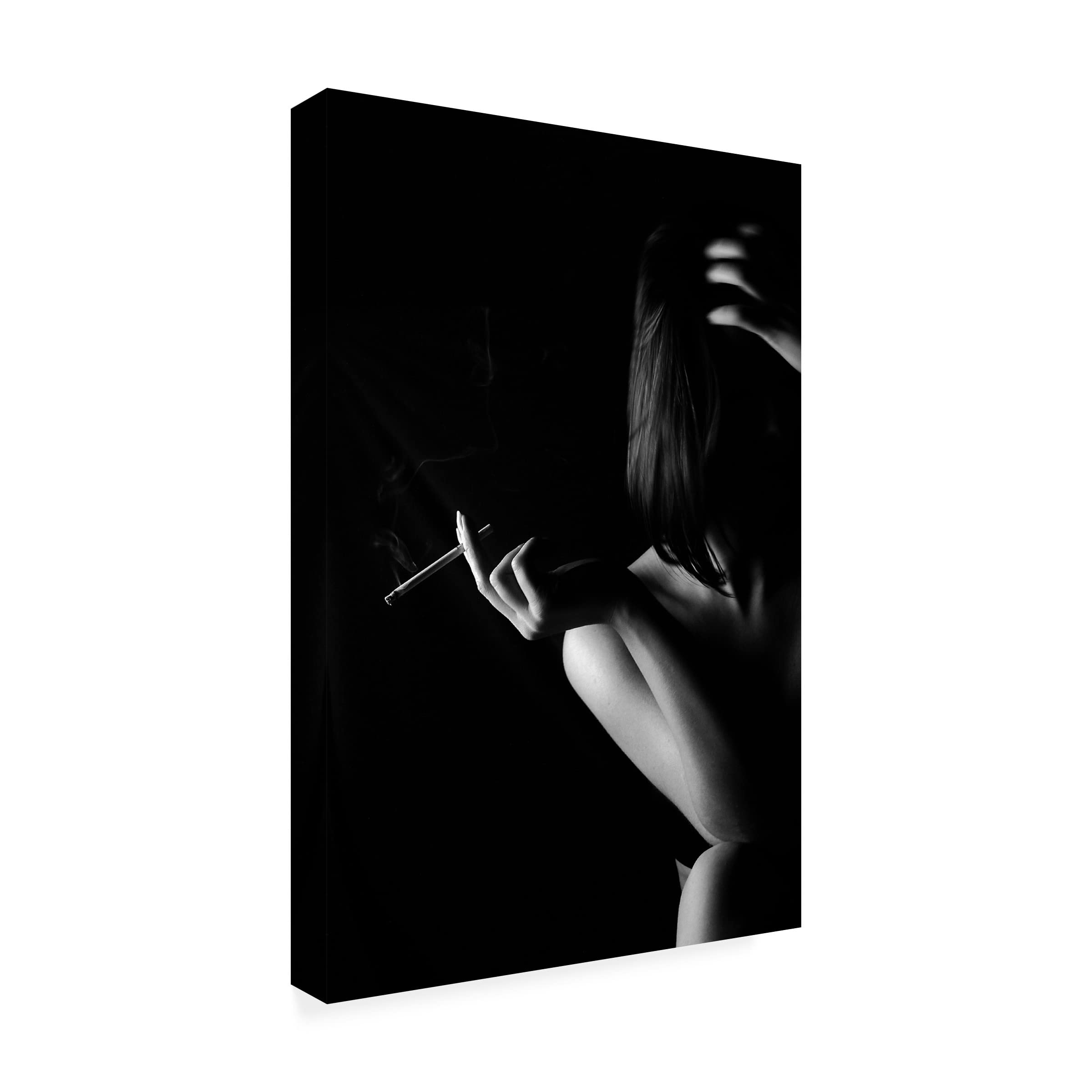 Filip Stimac 'Shadows Over Smoker' Canvas Wall Art Print - Modern Abstract Painting for Living Room, Bedroom & Office Decor