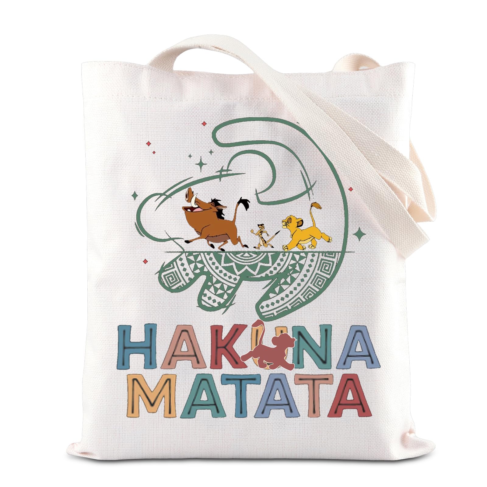ENSIANTH Lion Lover Tote Bag - Animal Kingdom Inspired Gift for Cartoon Fans, Disney Movie Merchandise | Perfect for Grocery Shopping, Beach Trips & Disney Park Visits