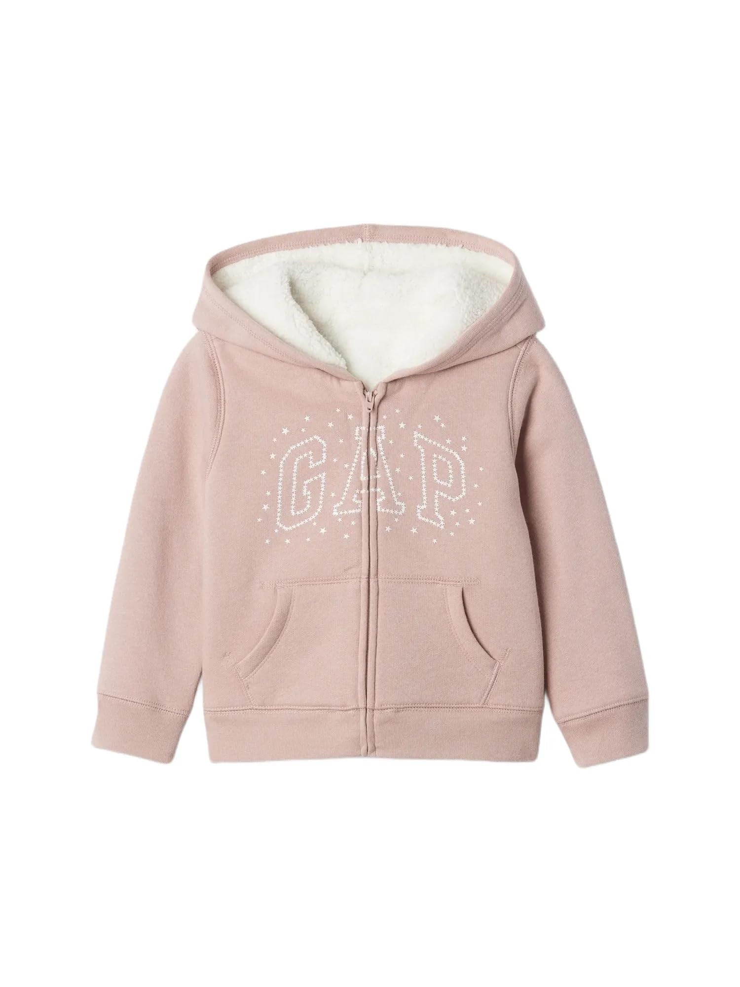 GAP Baby Girls Logo Full Zip Hoodie - Soft Cotton Hooded Sweatshirt for Toddlers - Perfect for Playdates, Daycare & Outdoor Adventures