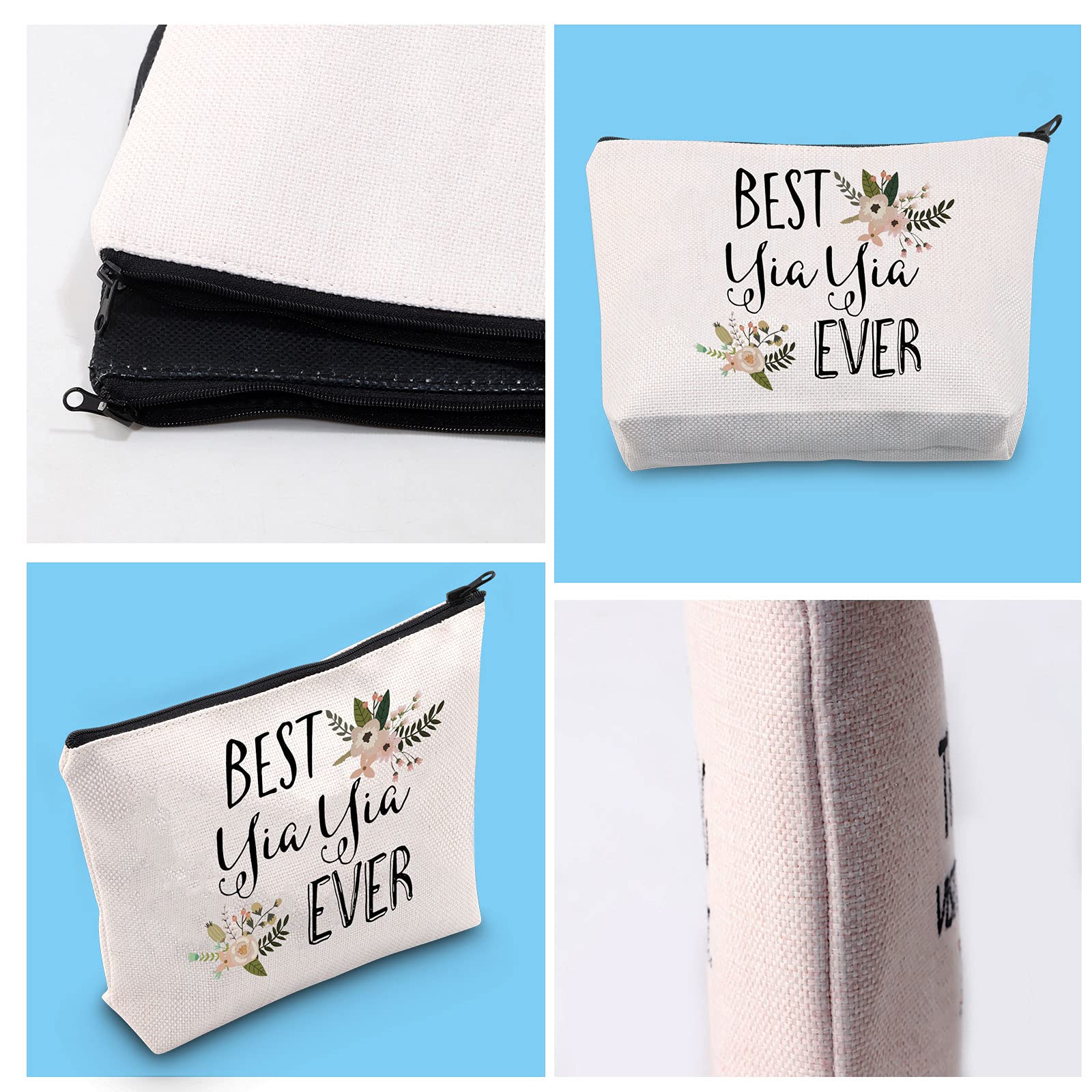 Best Yiayia Ever Gift - Premium Grandma Toiletry Travel Bag for Women | Thoughtful Present for Greek Grandmothers | Perfect for Travel, Mother's Day & Birthday Gifts