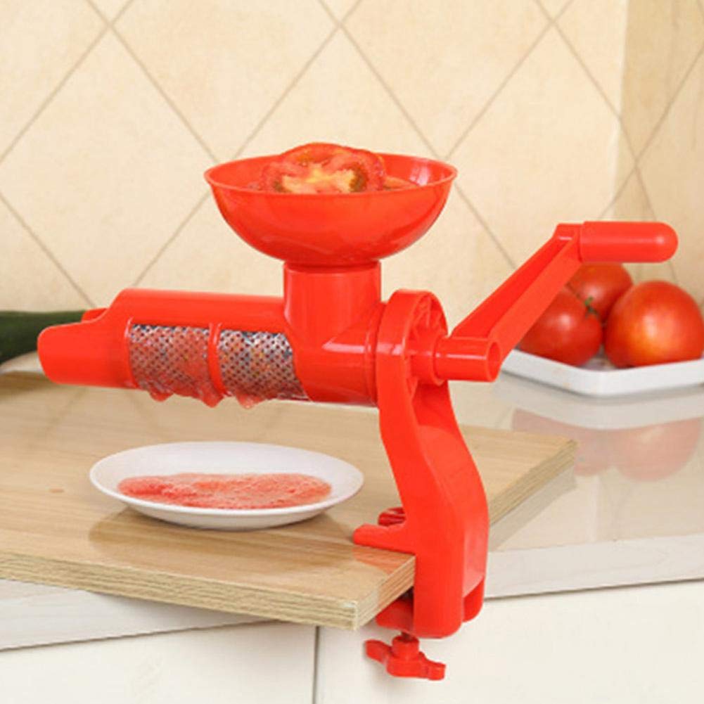 Best Manual Tomato Juicer Extractor - Portable Hand Press for Fruits & Vegetables - Kitchen Gadget for Fresh Juice, Sauces & Purees - Perfect for Home, Camping & Outdoor Cooking