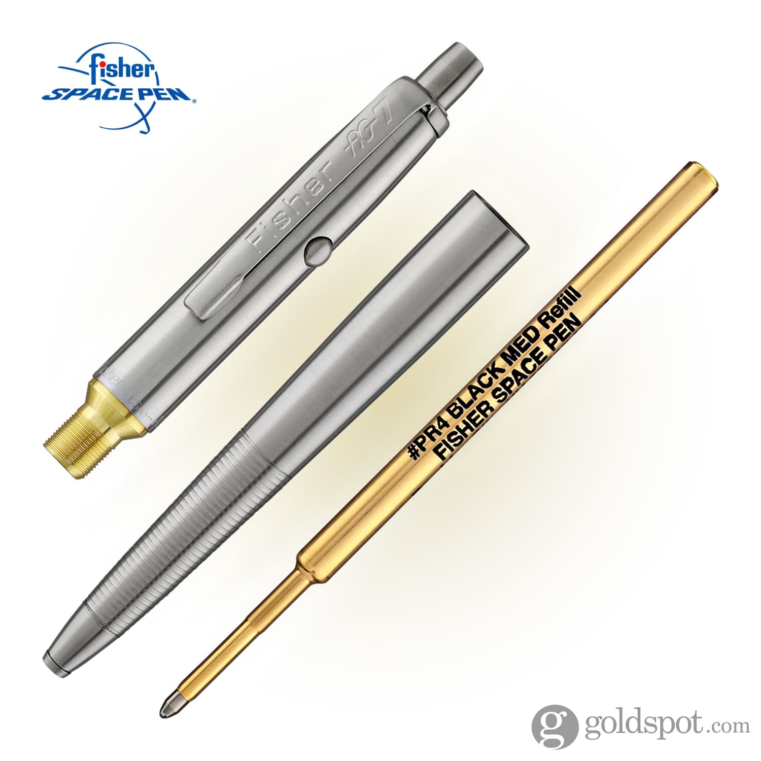 Fisher Space Pen AG7 Astronaut Ballpoint Pen - Titanium Nitride Finish - NASA-Approved for Zero Gravity Writing - Perfect for Space Enthusiasts, Collectors & Everyday Use