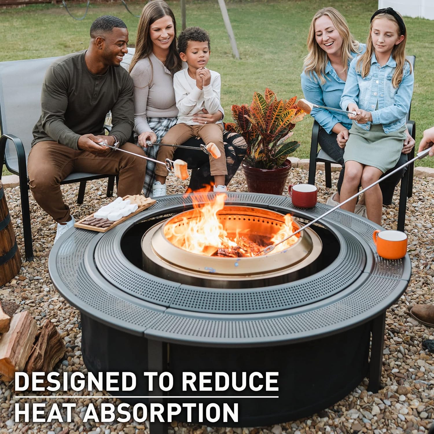 Solo Stove Large Fire Pit Surround Shelter - Outdoor Camping & Backyard Bonfire Accessory for Ultimate Protection & Style