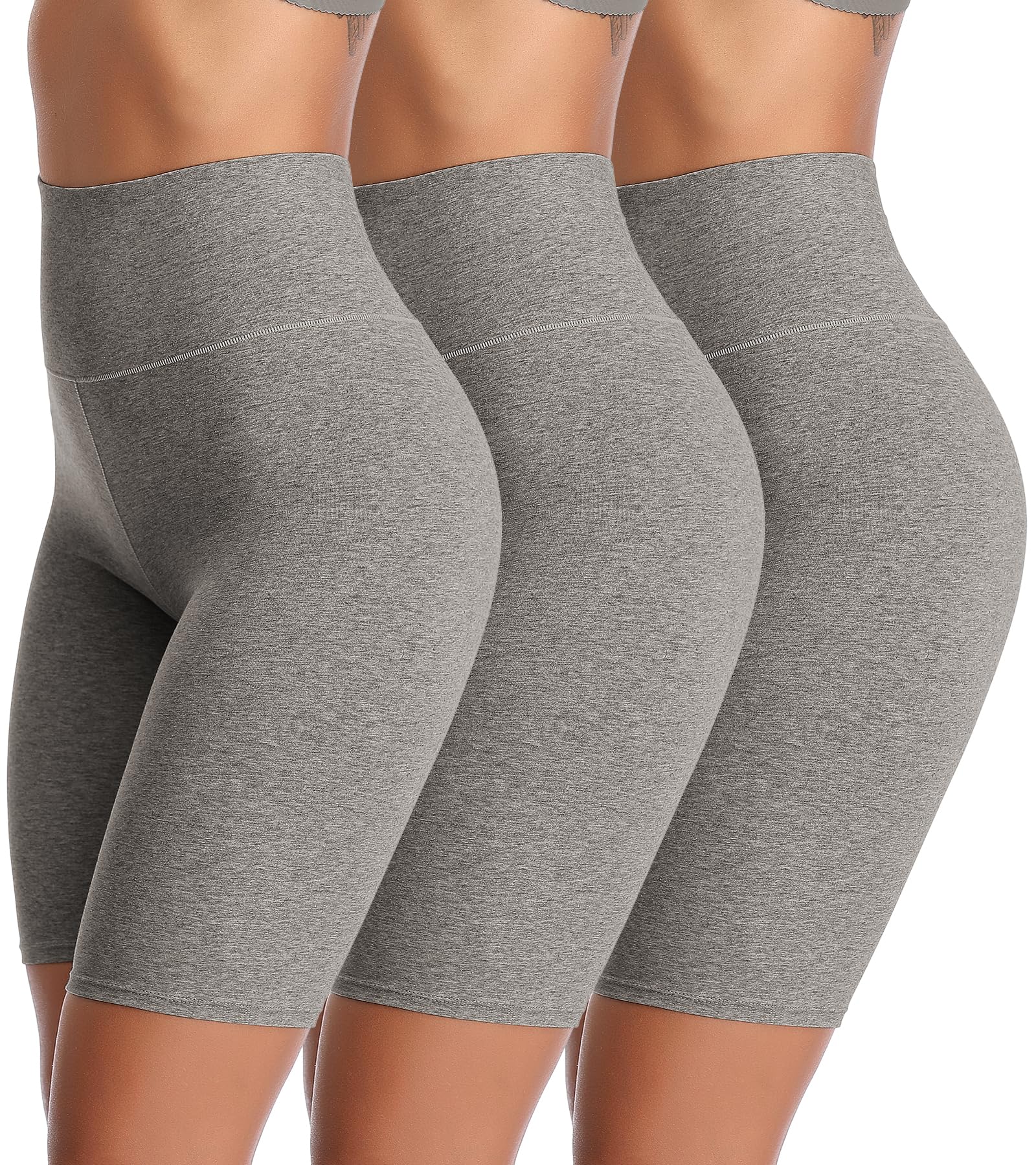 K-CHEONY Women's High Waisted Biker Shorts - Anti Chafing Cotton Underwear for Yoga, Workout & Running | Seamless Boy Shorts for Gym, Lounge & Everyday Comfort