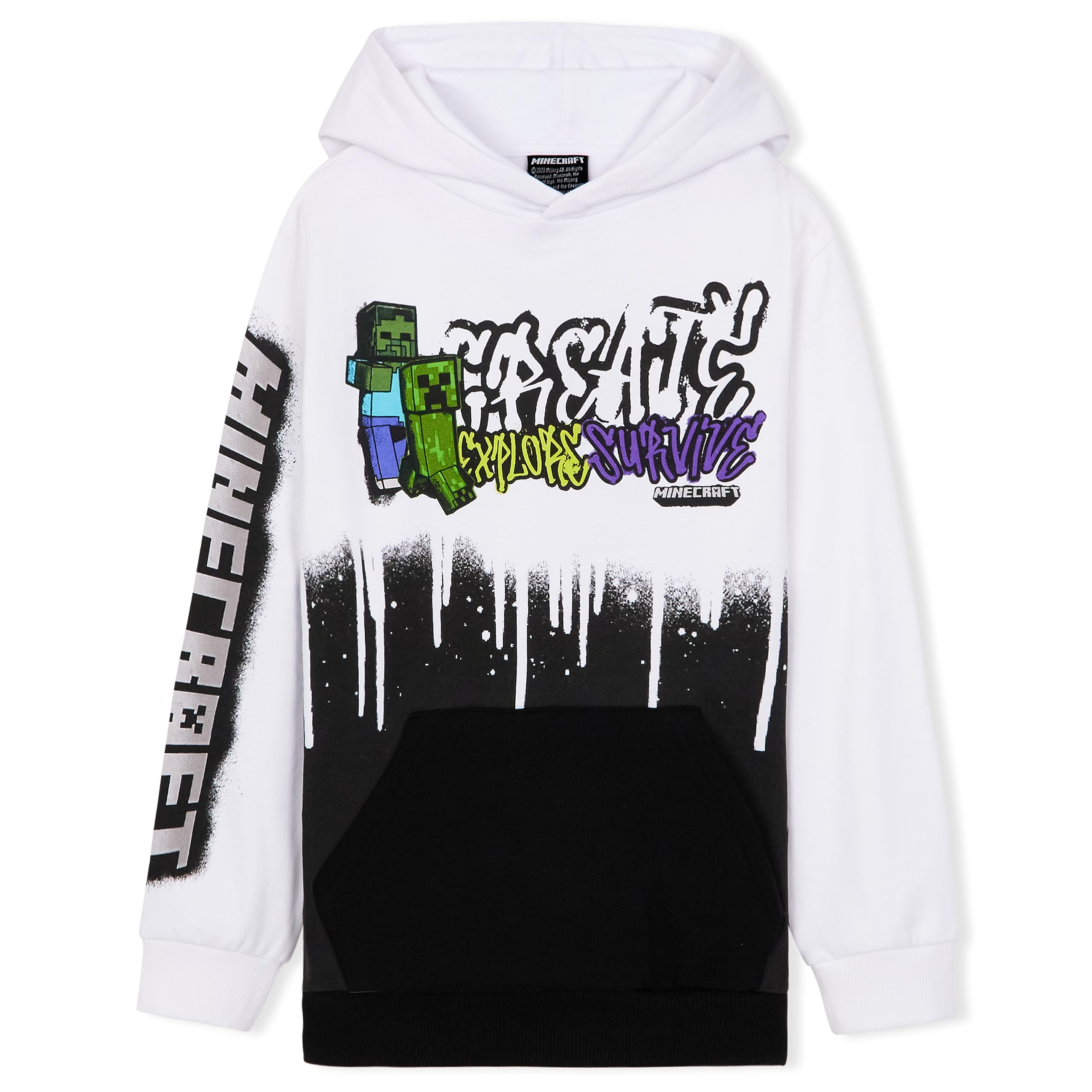 Minecraft Creeper Hoodie for Boys & Teens (Ages 5-14) - Soft Gaming Pullover Sweatshirt - Perfect Gift for Gamers & Minecraft Fans - Great for School, Parties & Gaming Events