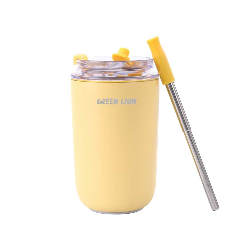Green Lion Vacuum Insulated Travel Mug Lite - Leak-Proof Stainless Steel Coffee Thermos for Hot & Cold Drinks - Perfect for Commuting, Camping, and Office Use