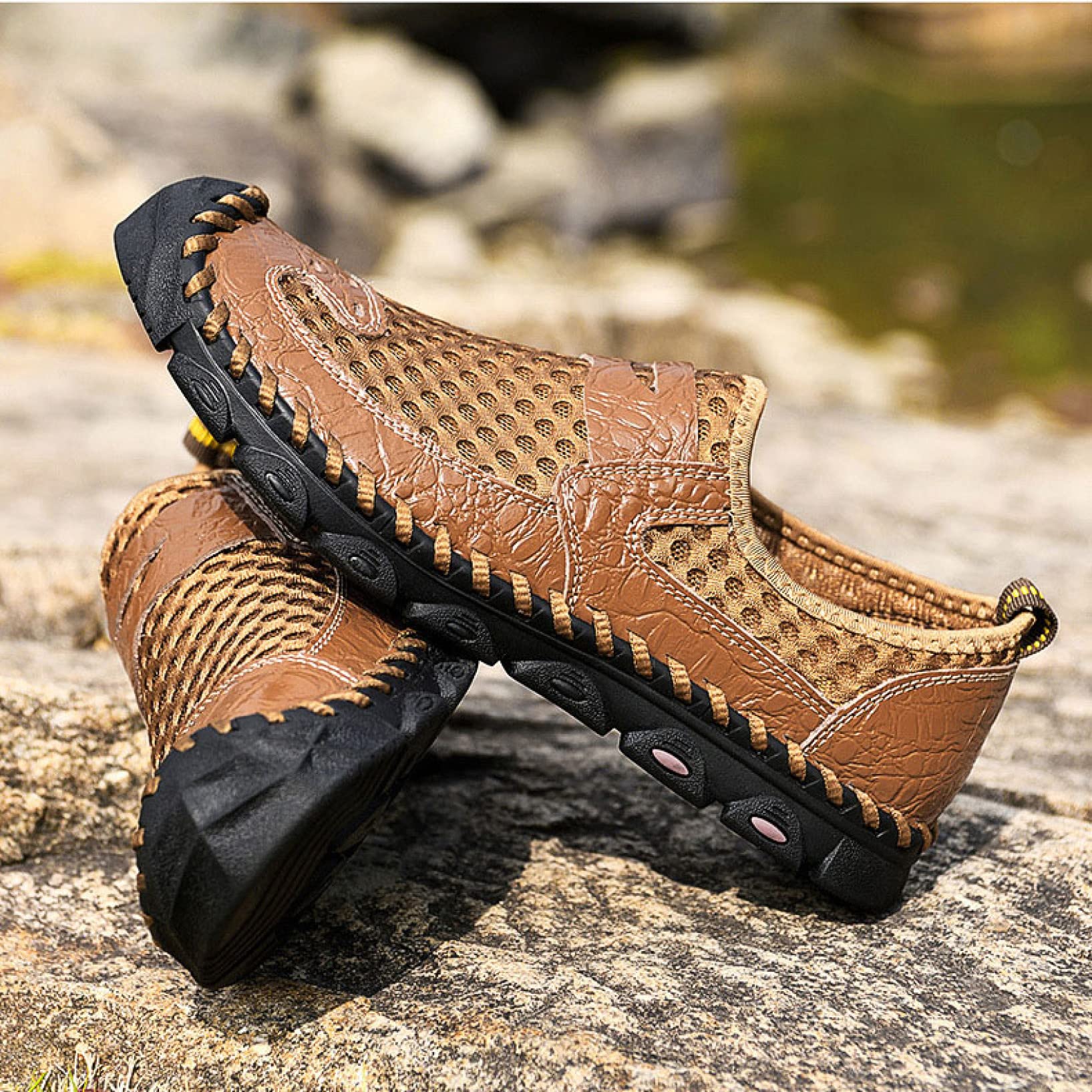 Breathable Men's Slip-On Loafers - Lightweight Mesh Casual Shoes for Summer, Outdoor & Driving | Perfect for Walking, Travel & Boat Activities