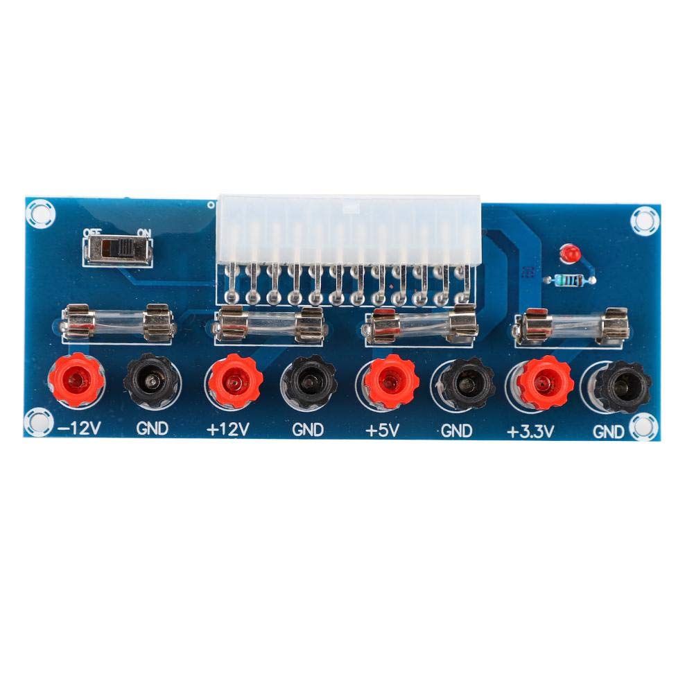 Wendry ATX Port Power Adapter Plate - 24 Pin ATX Power Connector with LED Indicator & Switch for Computer Builds, DIY Projects, and Embedded Systems | Perfect for PC Modding, Server Setup & Electronics Prototyping