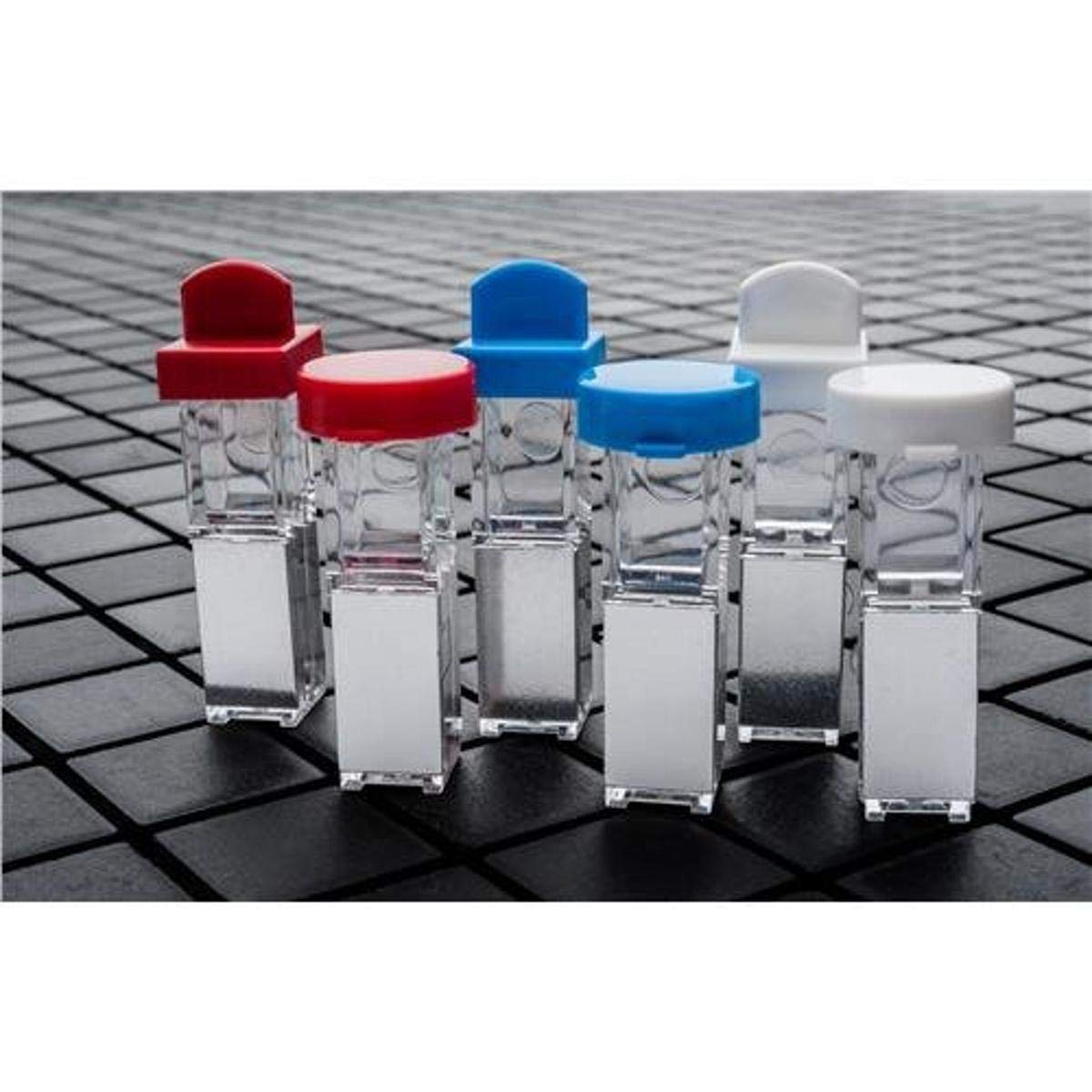 4010-01 Sterile Disposable Universal Electroporation Cuvettes - 1mm Gap with White Cap & Square Lid, Individually Wrapped (50-Pack) for Lab Research, DNA Transfection, and Cell Electroporation Experiments
