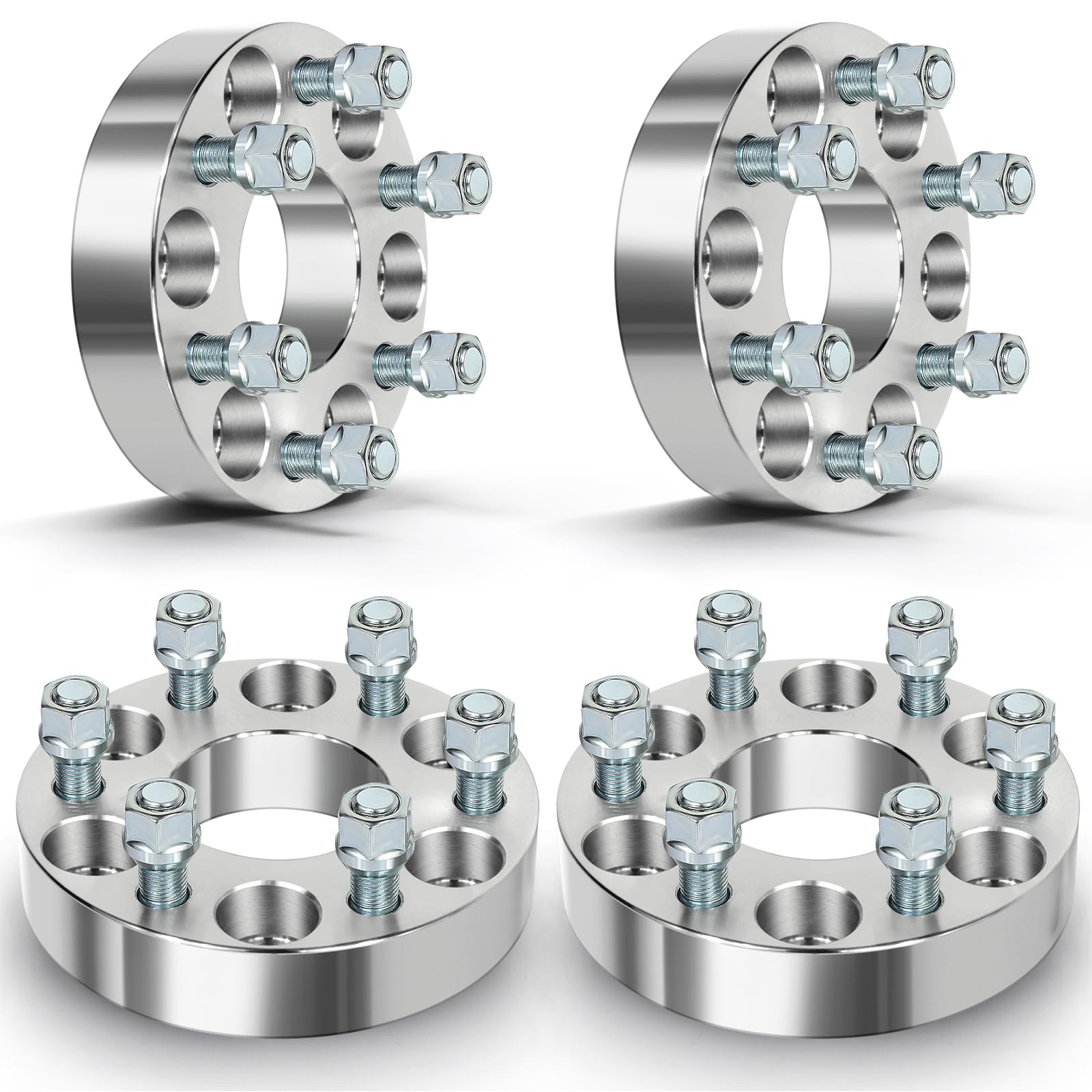 ECCPP 6x120 Wheel Spacers 1.25 Inch (66.9mm) 14x1.5 Studs - Compatible with 2015-2022 Chevrolet Colorado, 2018-2022 Chevrolet Traverse, 2017-2022 GMC Acadia, 2015-2022 GMC Canyon - 4PCS - Enhance Vehicle Stance & Off-Road Performance