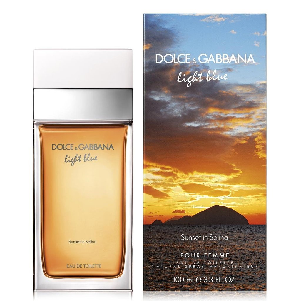 Dolce & Gabbana Light Blue Sunset in Salina 100ml Eau de Toilette Spray for Women - Fresh Summer Fragrance for Daytime Wear & Beach Vacations
