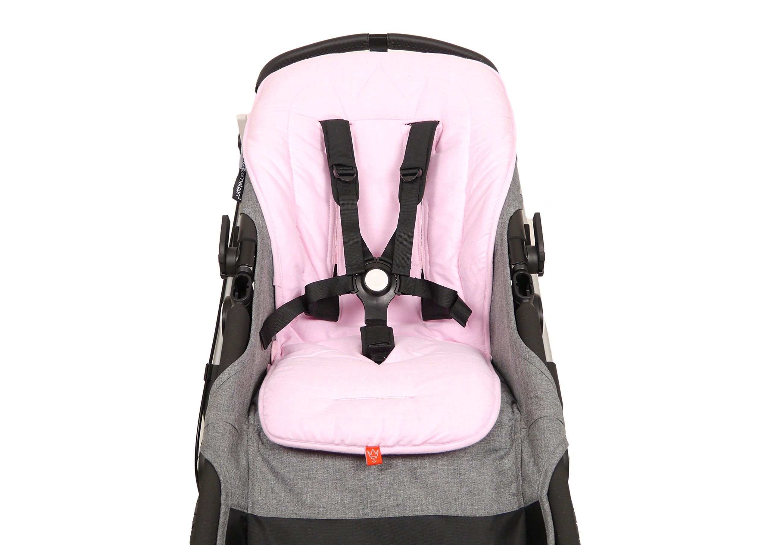 Breathable Summer Universal Stroller Liner - Soft & Washable Baby Car Seat Cover (Crown & Rosa Patterns) - Perfect for Outdoor Walks, Shopping & Travel