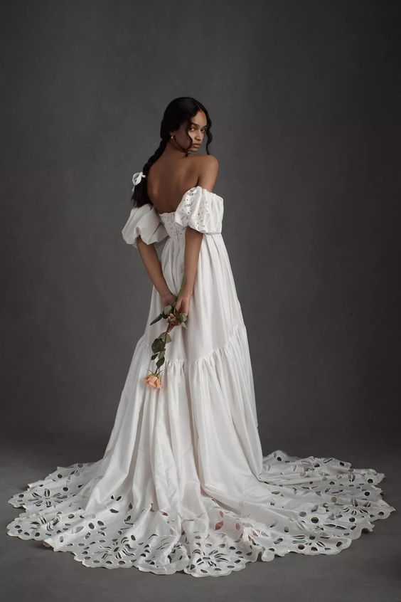 BHLDN Marina Gown - Elegant Lace Wedding Dress for Brides | Perfect for Beach Weddings & Romantic Ceremonies