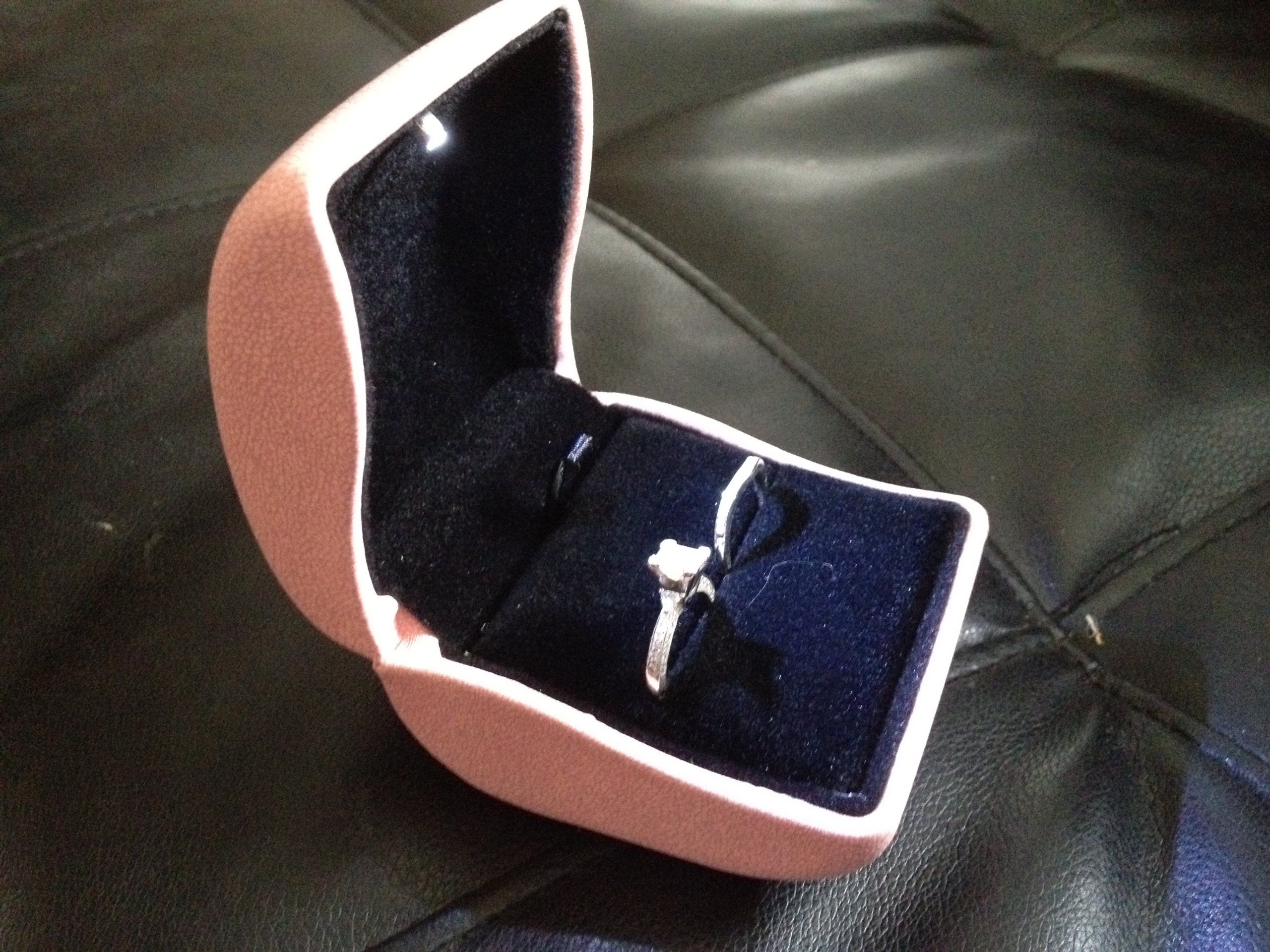 Pink LED Lighted Engagement Ring Box - Romantic Proposal Jewelry Gift Case with Soft PU Leather - Perfect for Wedding Proposals & Anniversary Gifts