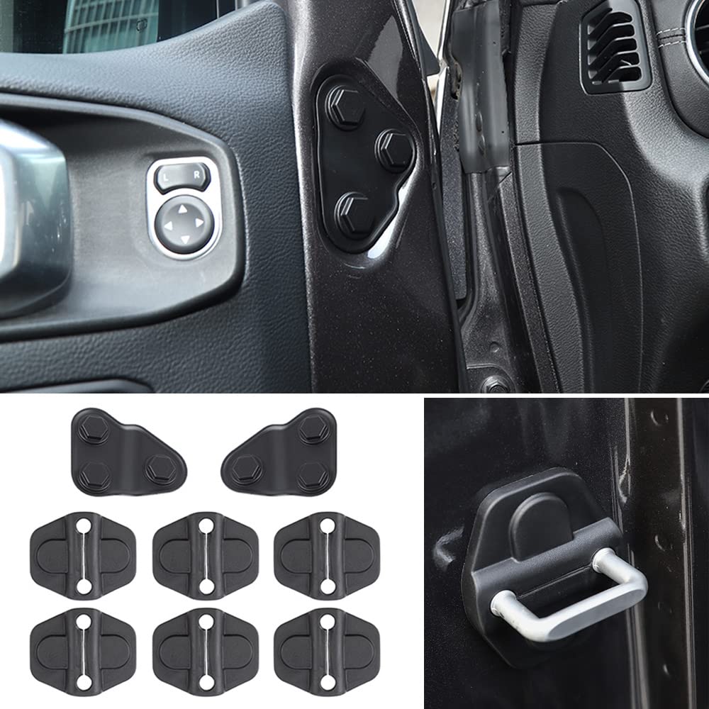 8PCS ABS Door Lock Cover Screw Protector Decorative Trim for Jeep Wrangler JL 2018-2022 - Interior Car Accessories for Enhanced Protection & Style - Perfect for Off-Roading & Daily Driving