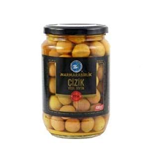 Premium Marmarabirlik Green Olives 400g | Natural Pitted Olives | Healthy Mediterranean Snack | Perfect for Salads, Charcuterie Boards & Cocktails