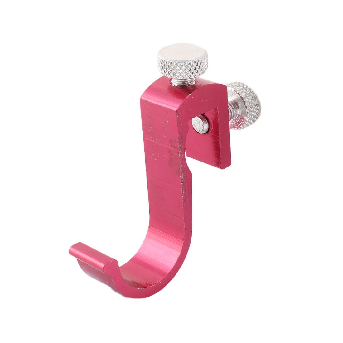 IIVVERR Metal Single Hook for Bathroom & Kitchen - Wall Mount Coat Rack, Robe Hanger, Door Hook - Durable Red Finish (Perfect for Hanging Towels, Robes, Keys & More)