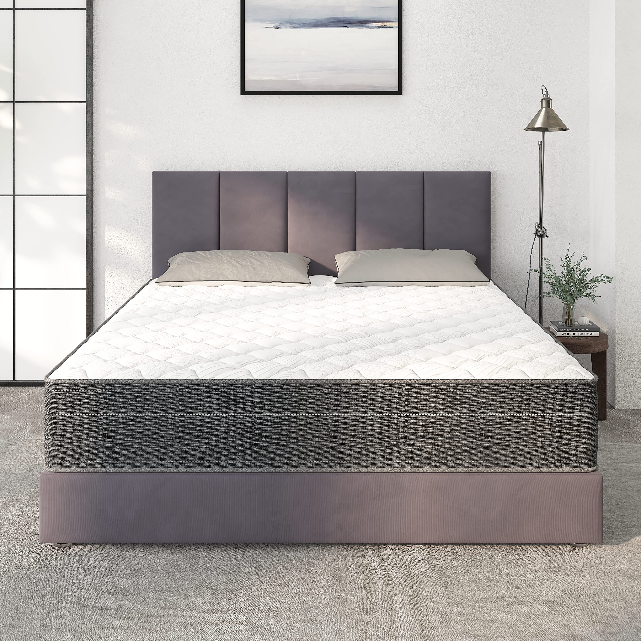 NapQueen 12 Inch Victoria Hybrid Cooling Gel Memory Foam Mattress - Queen Size Pocket Spring Mattress in a Box, CertiPUR-US Certified, Fiberglass-Free for Cool & Supportive Sleep - Perfect for Hot Sleepers & Back Pain Relief