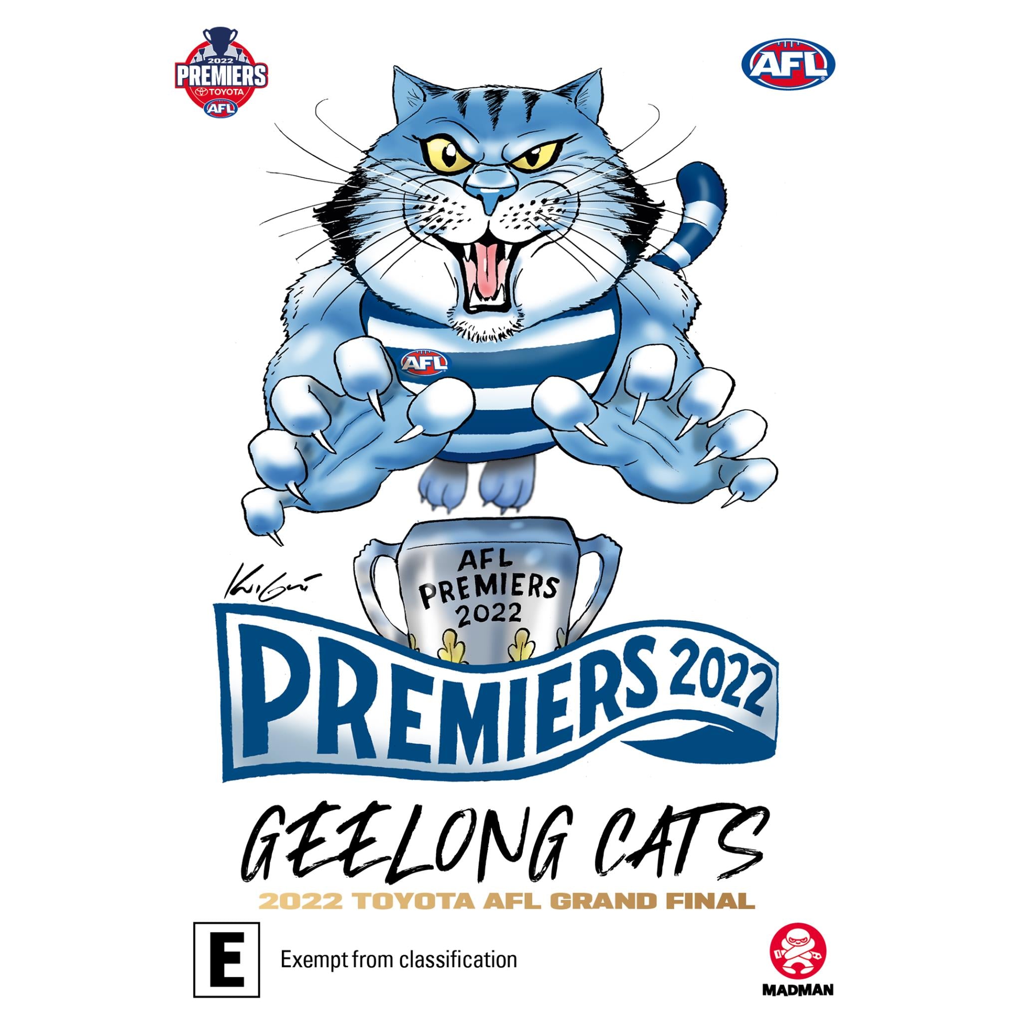 2022 AFL Premiers Geelong Cats Jersey - Official Merchandise for Fans & Supporters | Perfect for Game Day, Tailgating & Celebrations