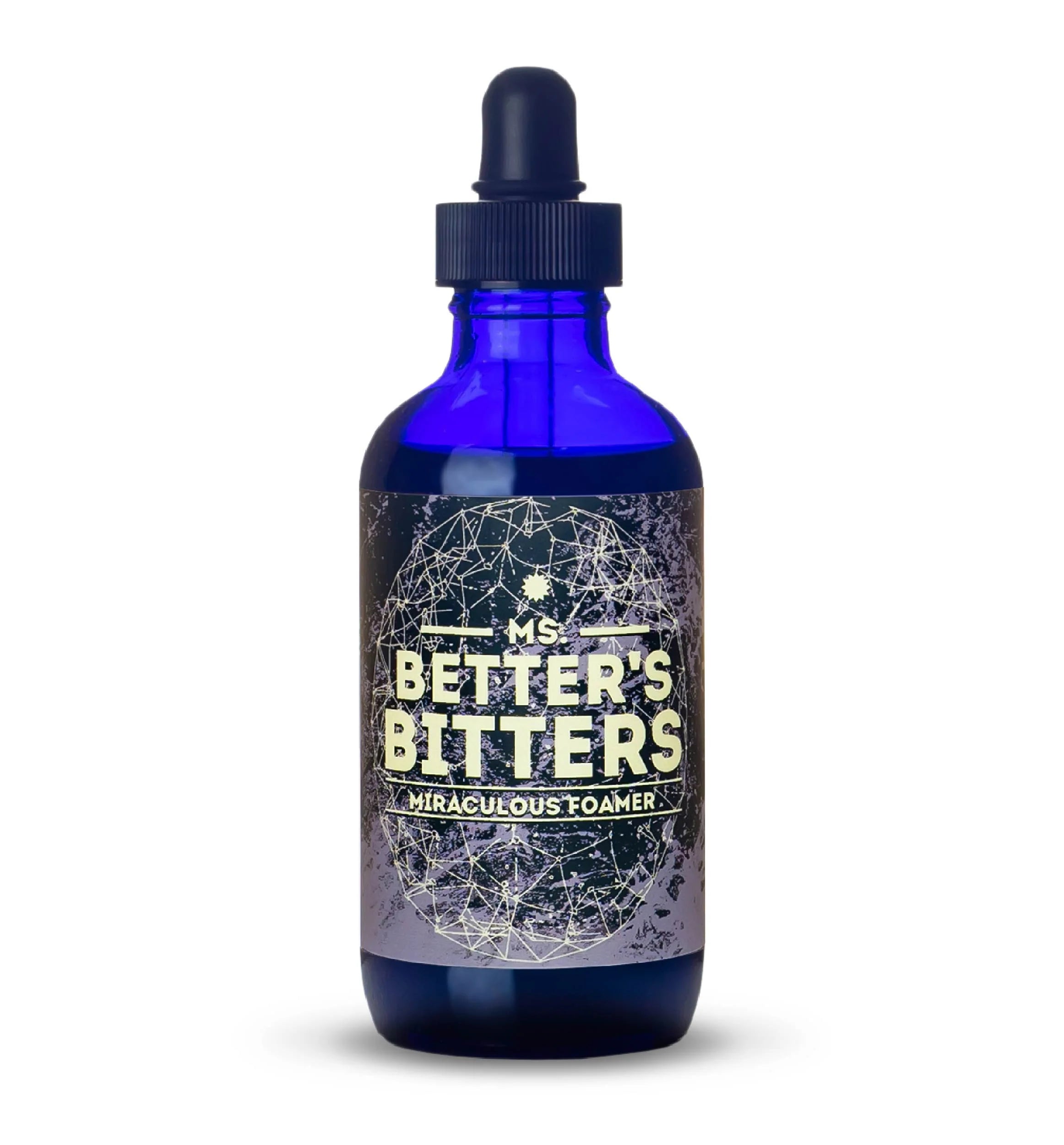 MS. BETTER'S BITTERS Miraculous Foamer - 4oz Premium Cocktail Bitters for Mixology, Craft Cocktails & Home Bartending | Perfect for Old Fashioned, Mocktails & Cocktail Garnishes